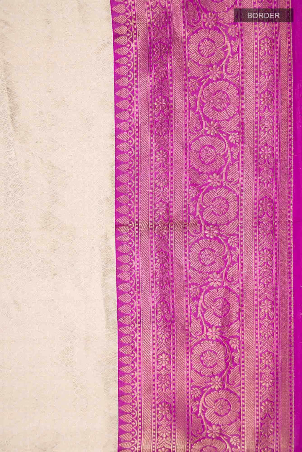 Beige Banarasi Katan Silk Saree