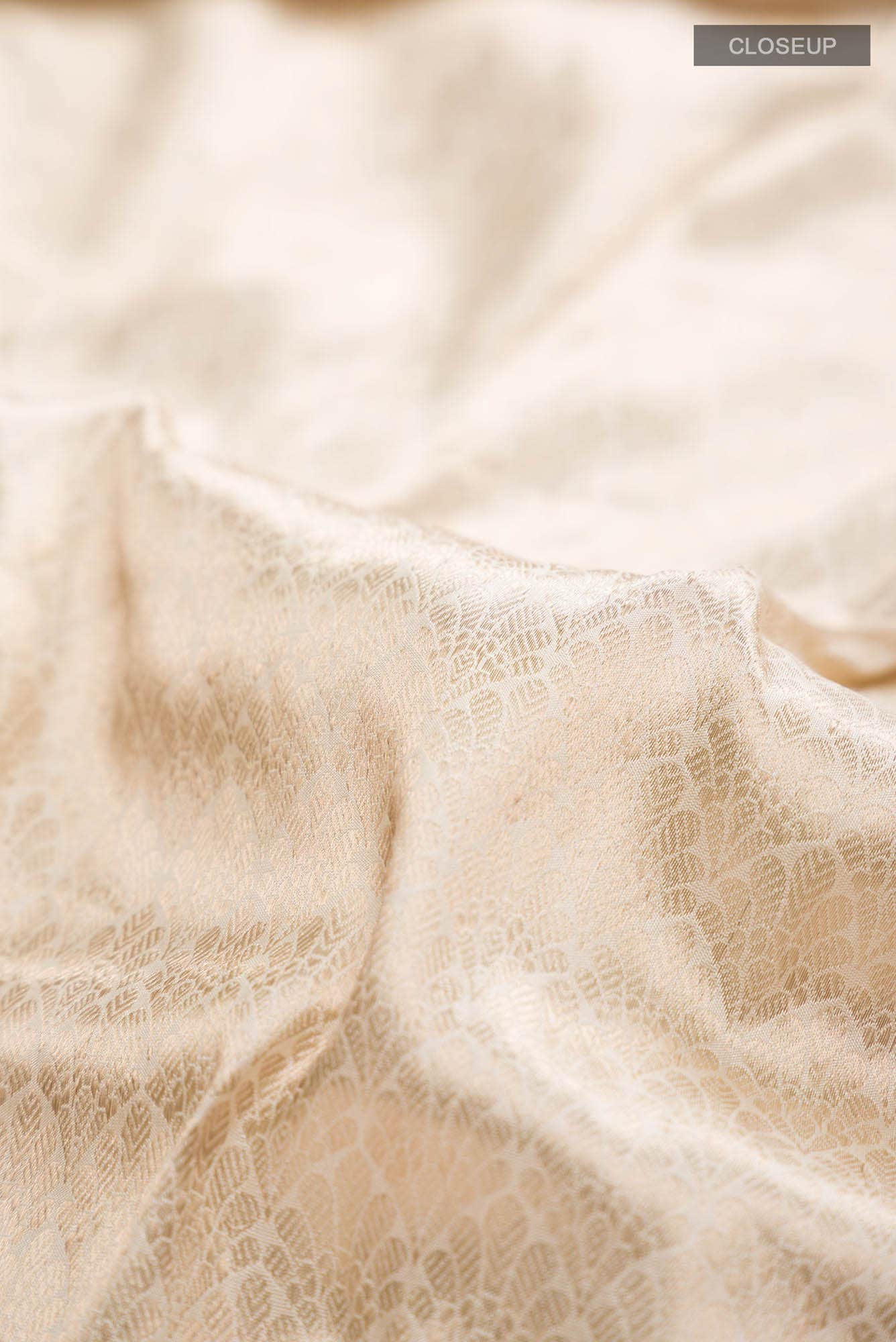 Beige Banarasi Katan Silk Saree