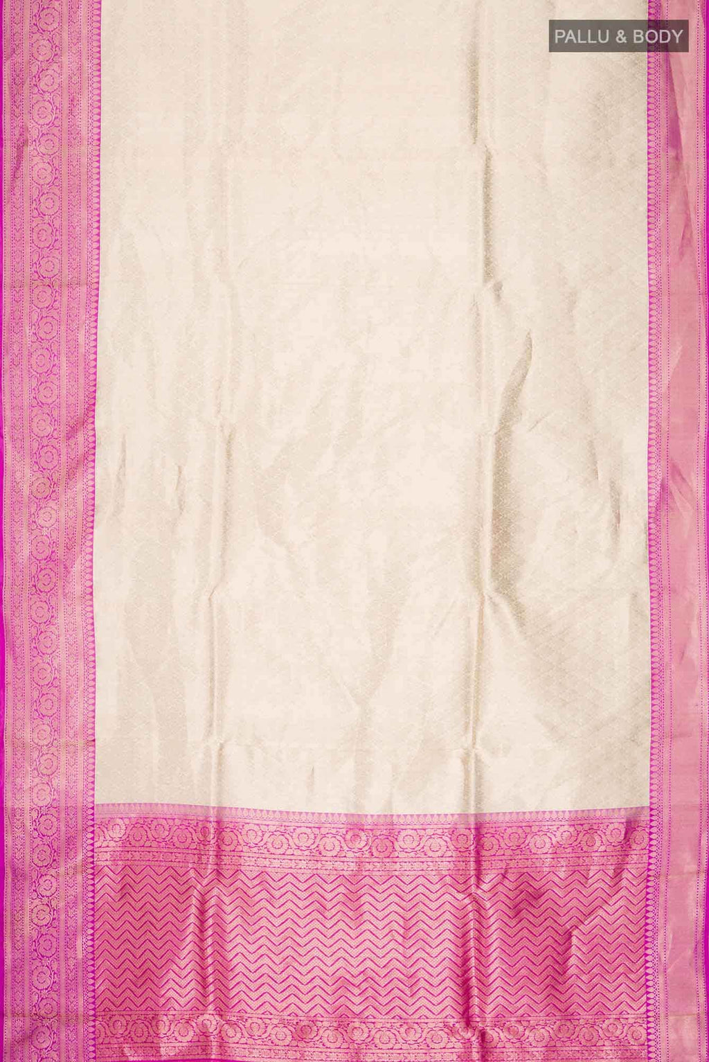 Beige Banarasi Katan Silk Saree