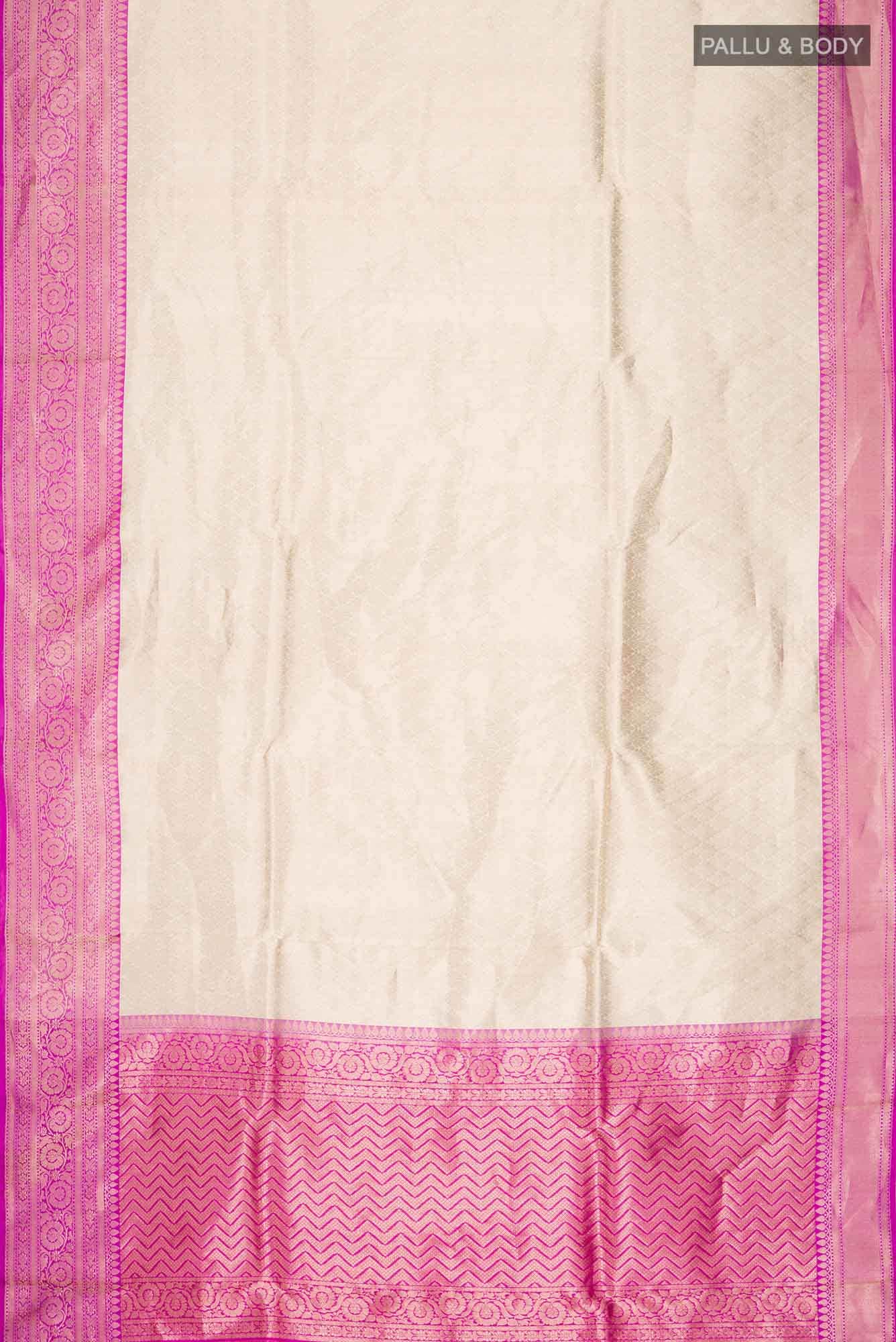 Beige Banarasi Katan Silk Saree
