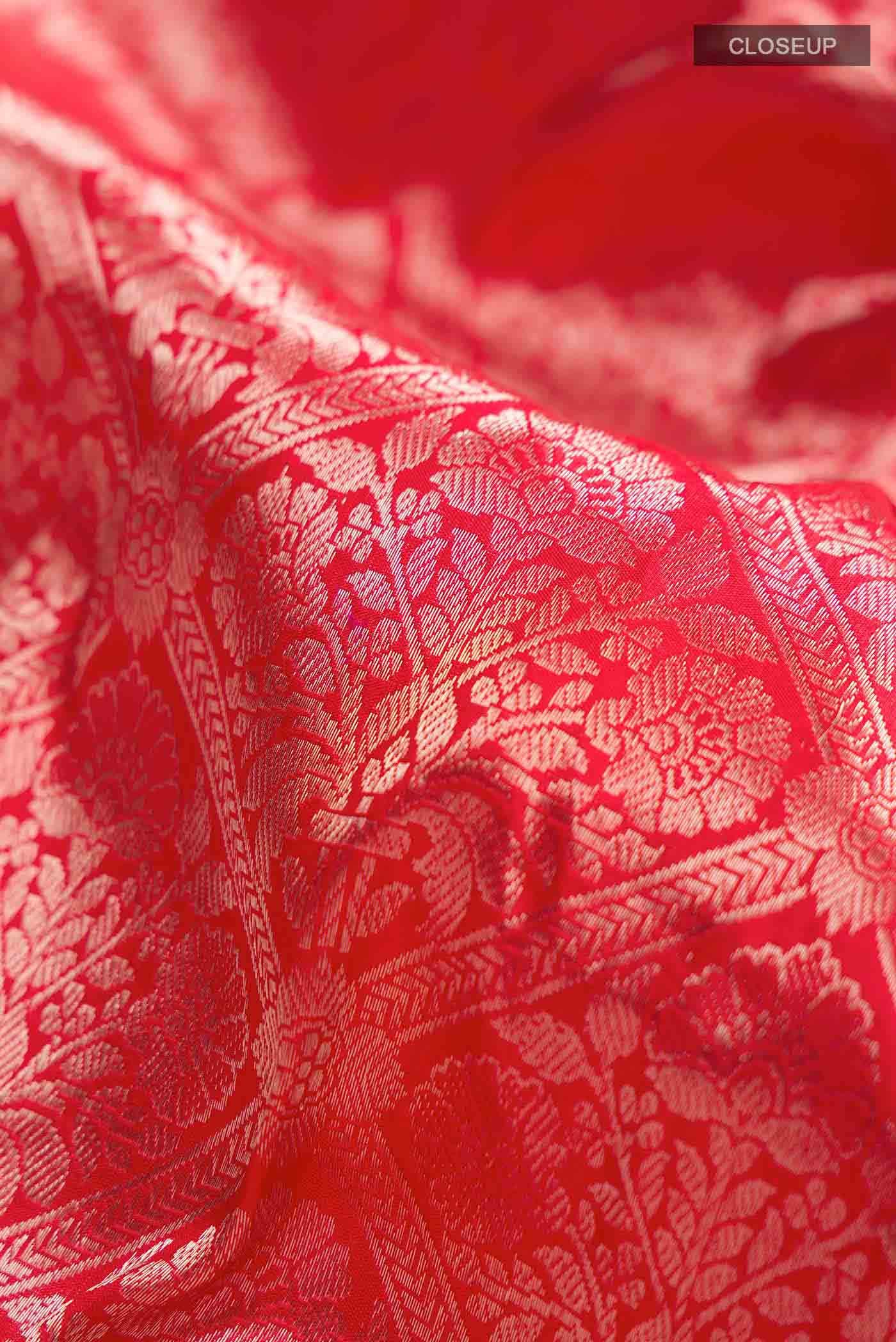 Red Banarasi Silk Saree