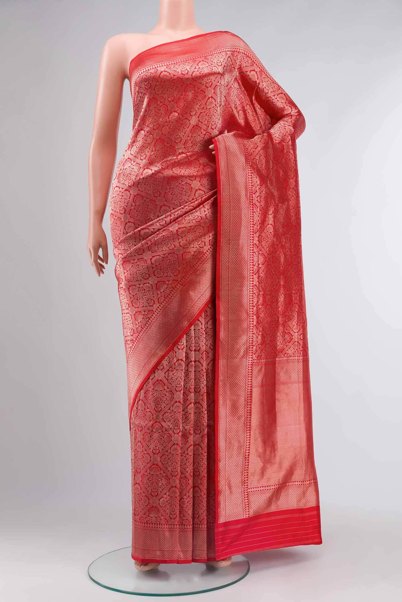 Red Banarasi Silk Saree