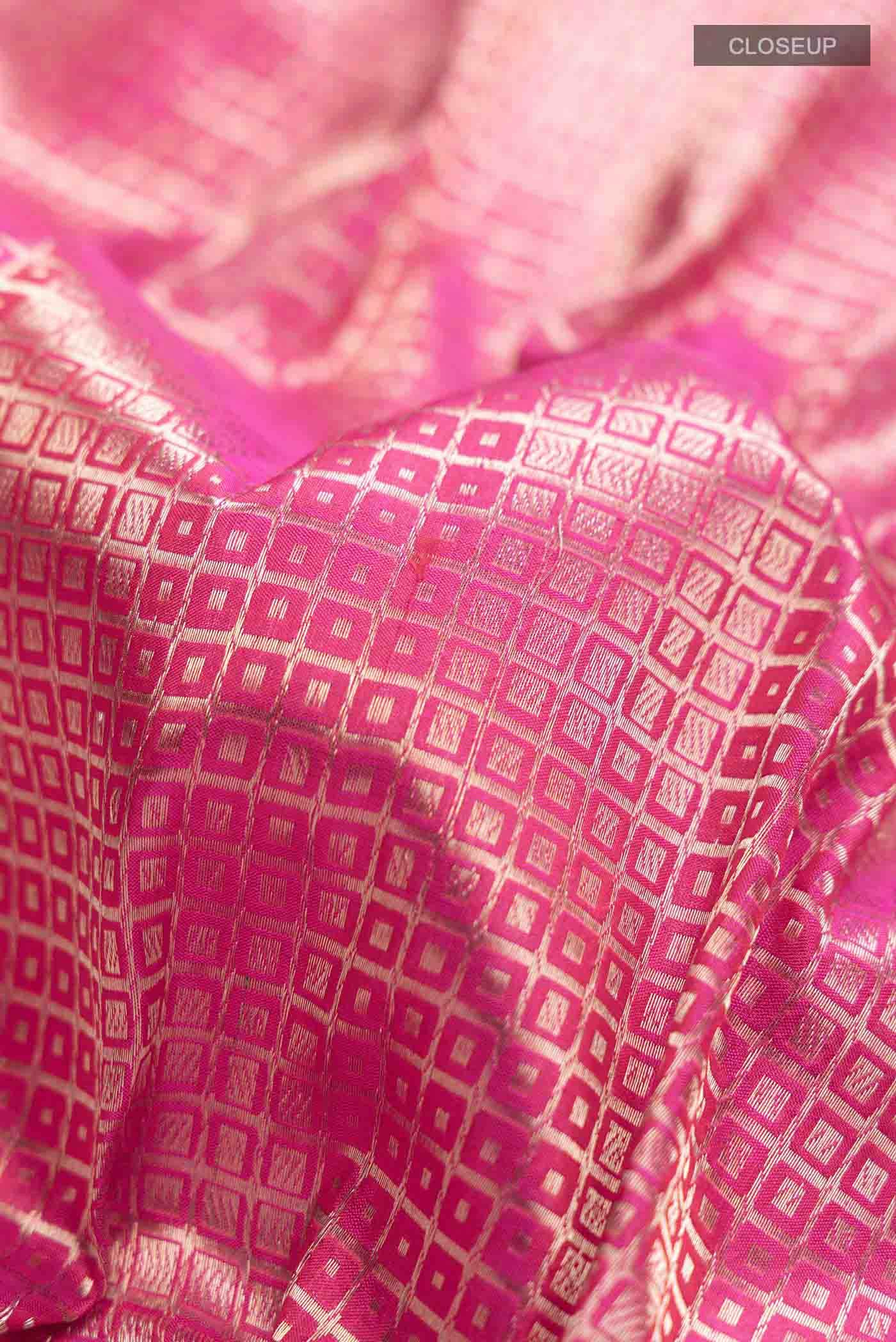 Pink Banarasi Silk Saree