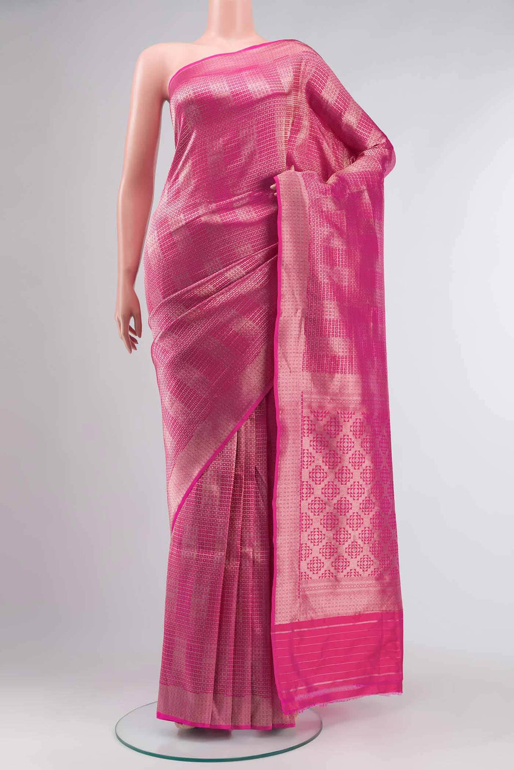 Pink Banarasi Silk Saree