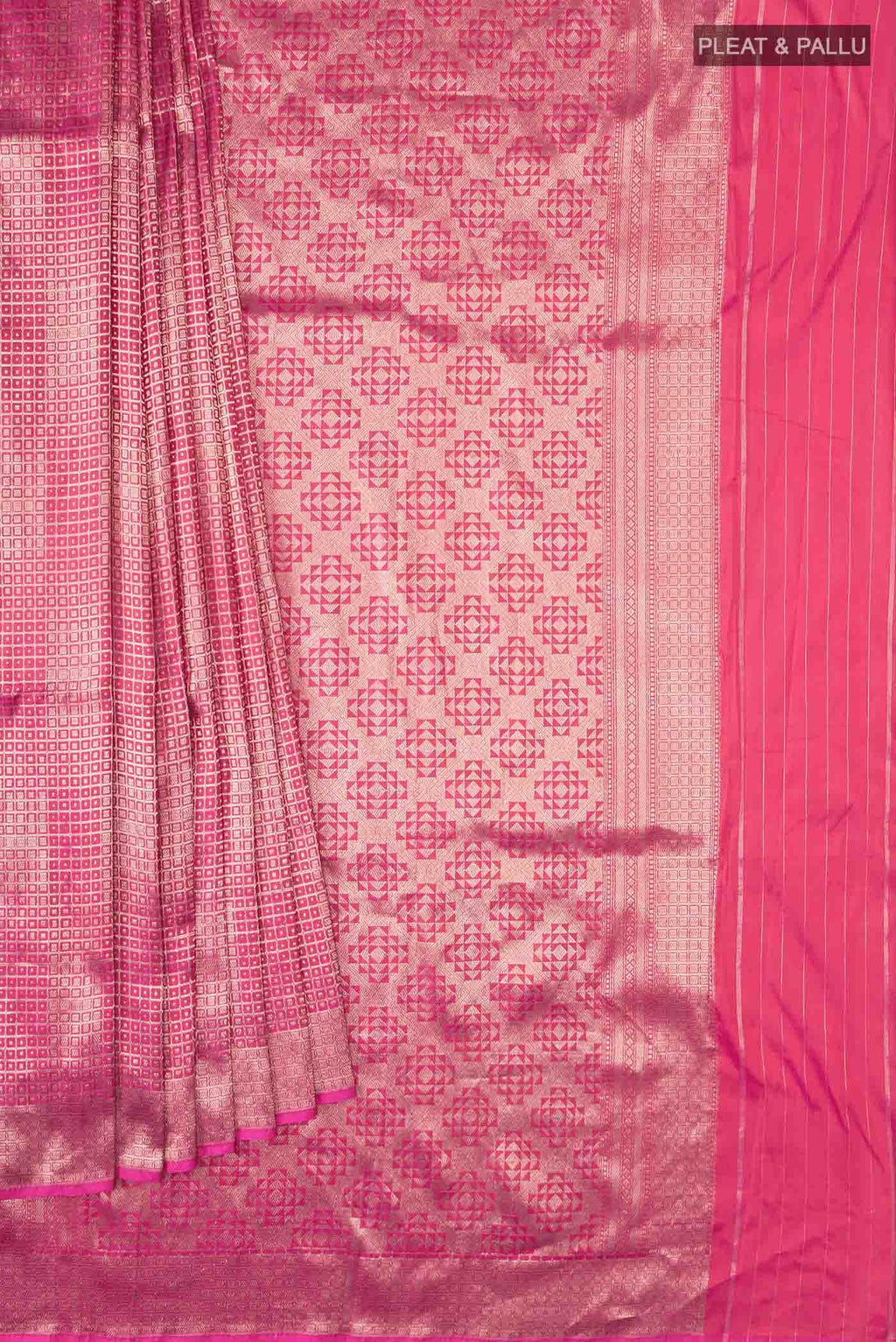 Pink Banarasi Silk Saree