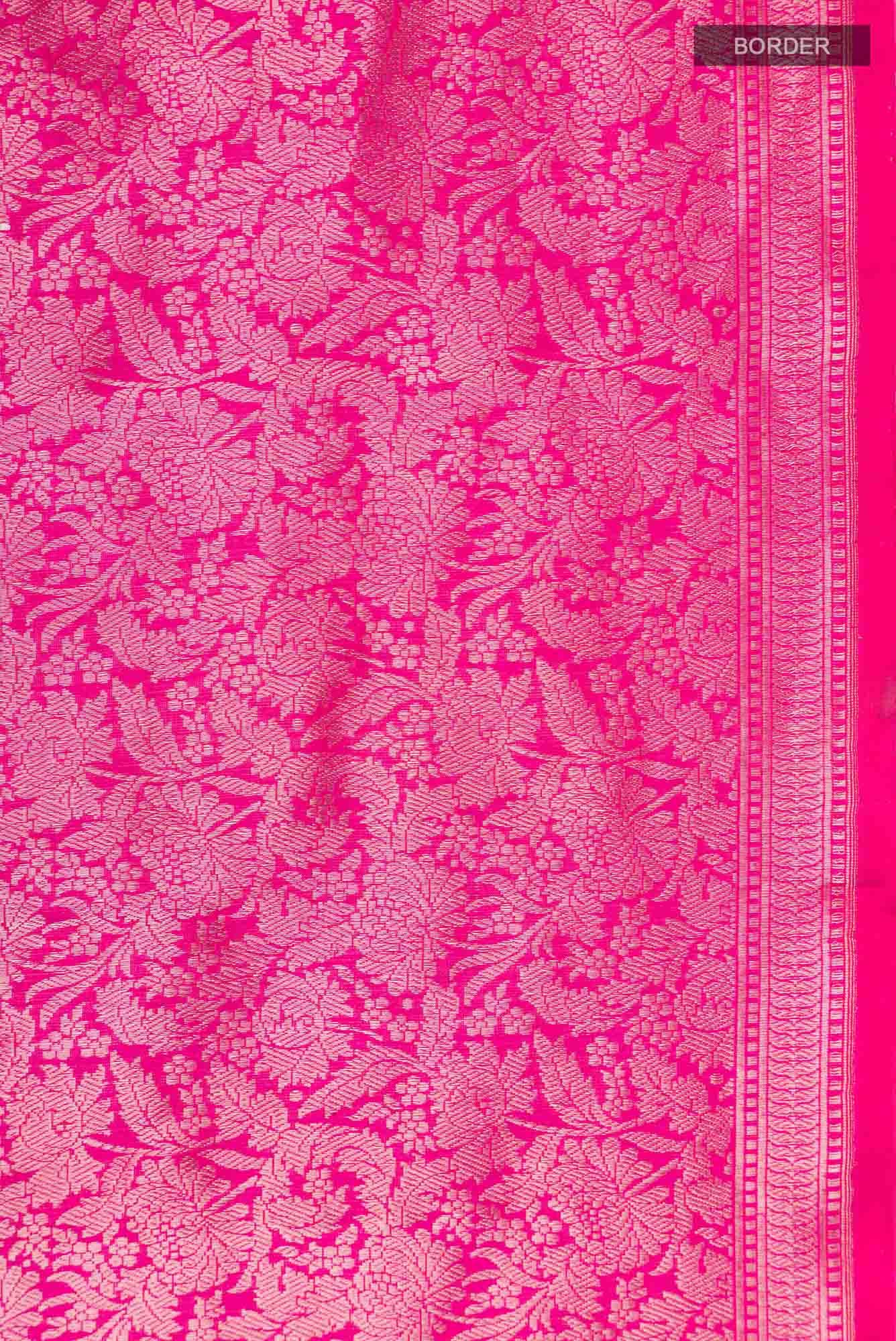 Pink Banarasi Katan Silk Saree