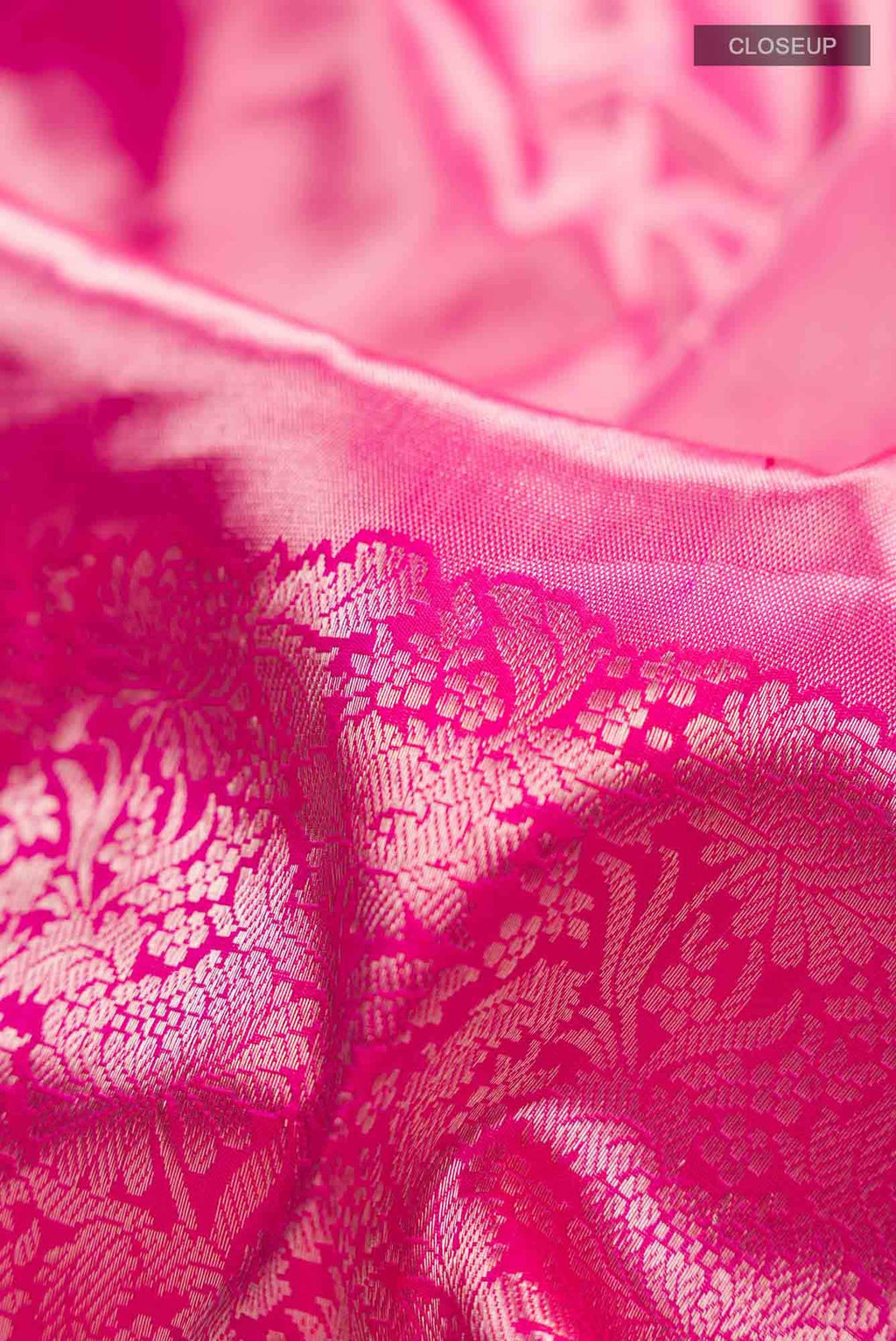 Pink Banarasi Katan Silk Saree