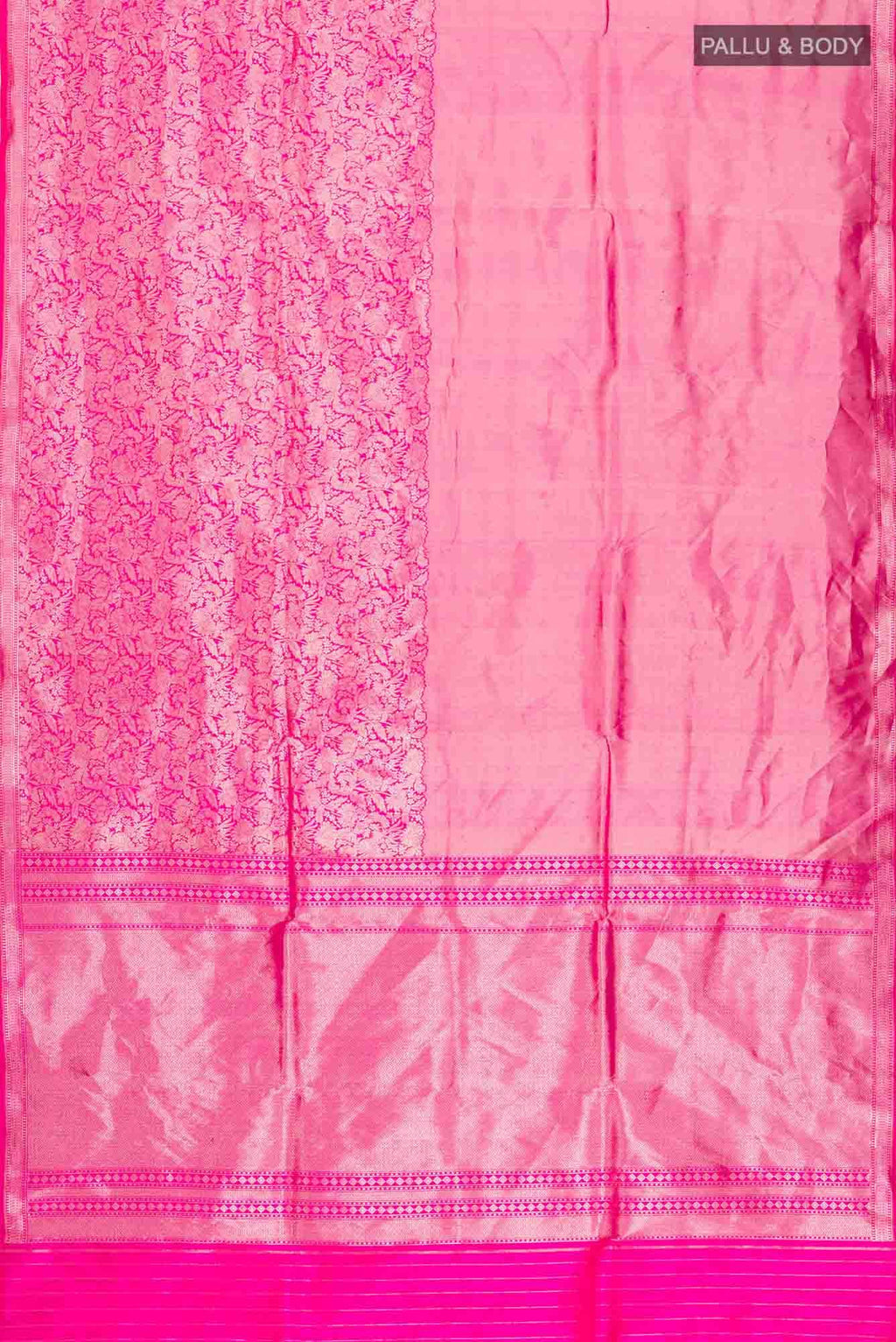 Pink Banarasi Katan Silk Saree