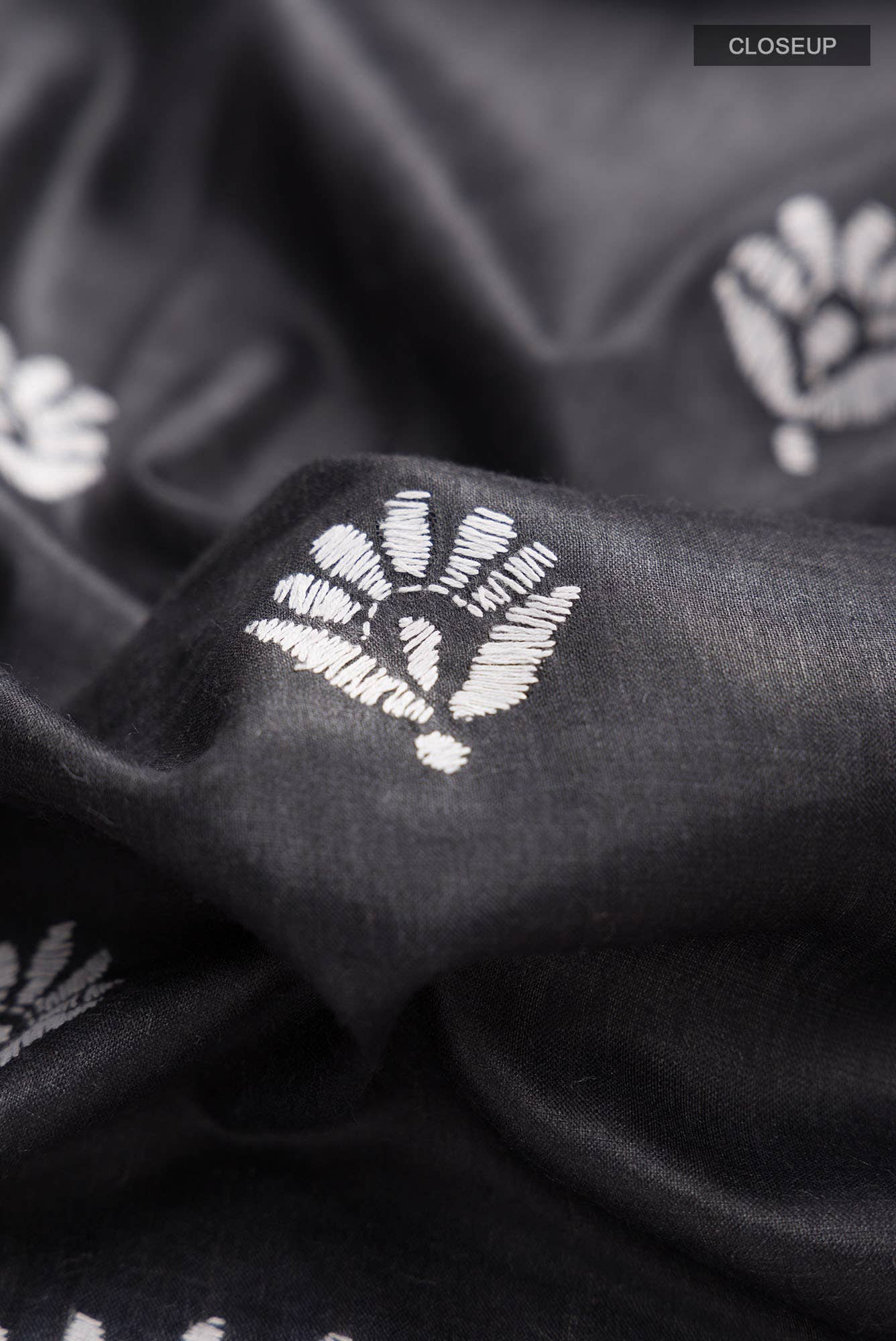 Black Tussar Silk Saree