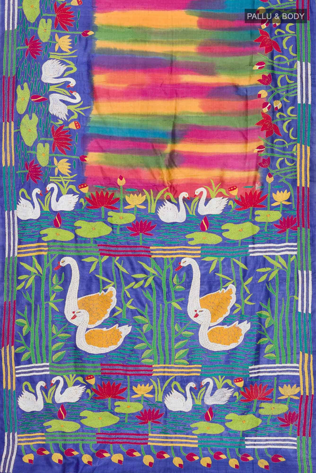 Multi Tussar Silk Saree
