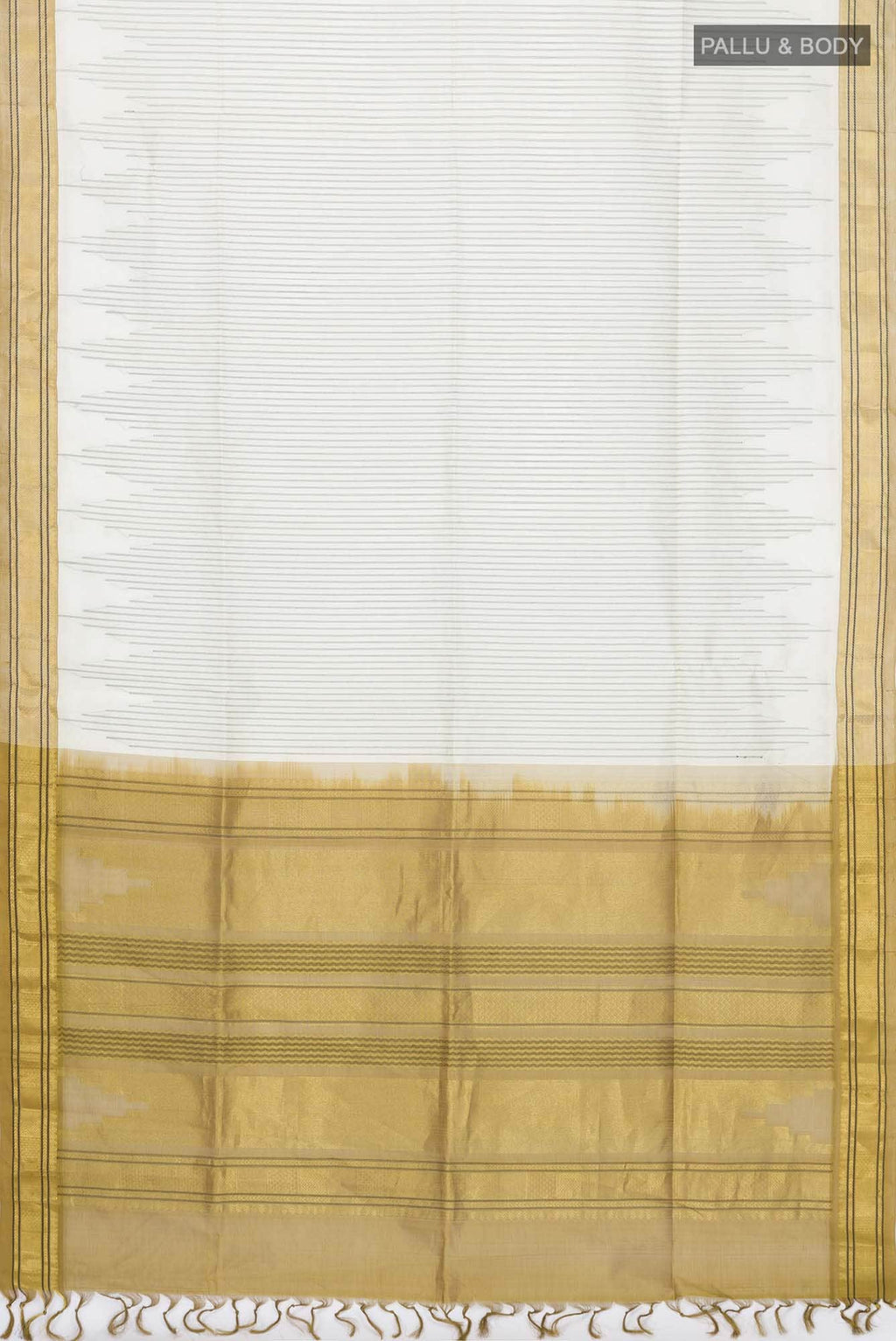 Cream Silk Cotton Saree
