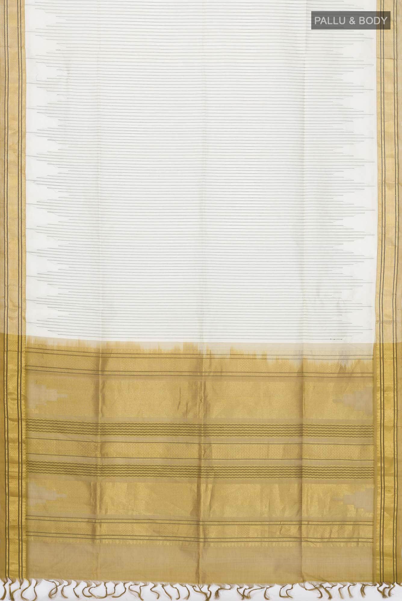 Cream Silk Cotton Saree