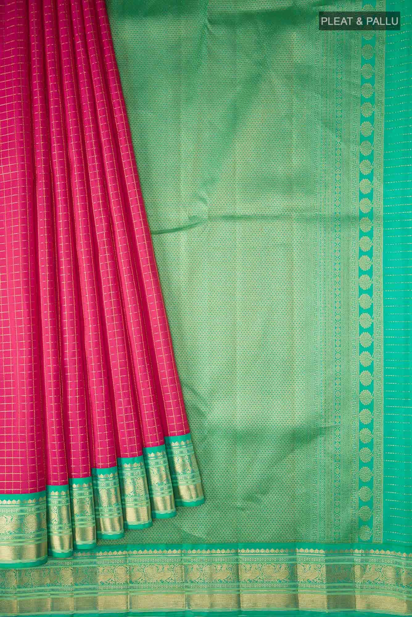 Pink Kanchipuram Silk Saree