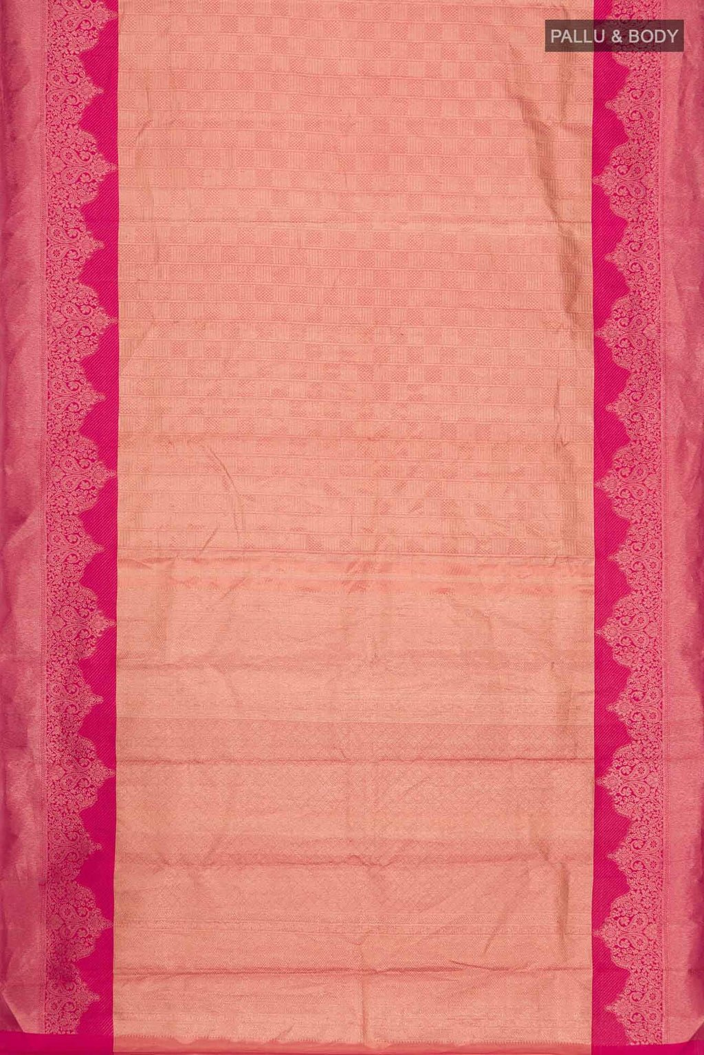 Peach Kanchipuram Silk Saree