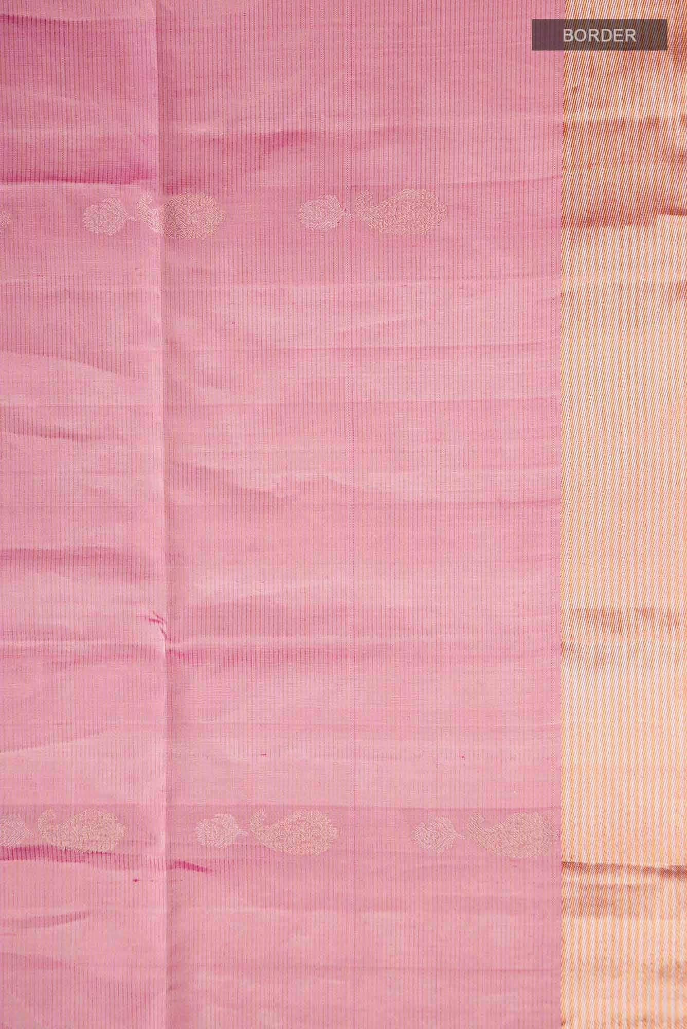 Rose pink Soft Silk Saree