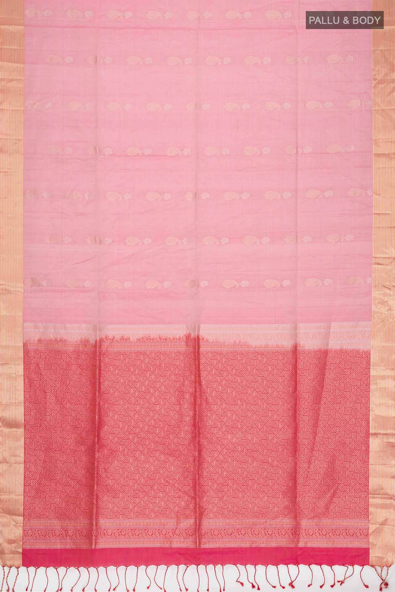 Rose pink Soft Silk Saree