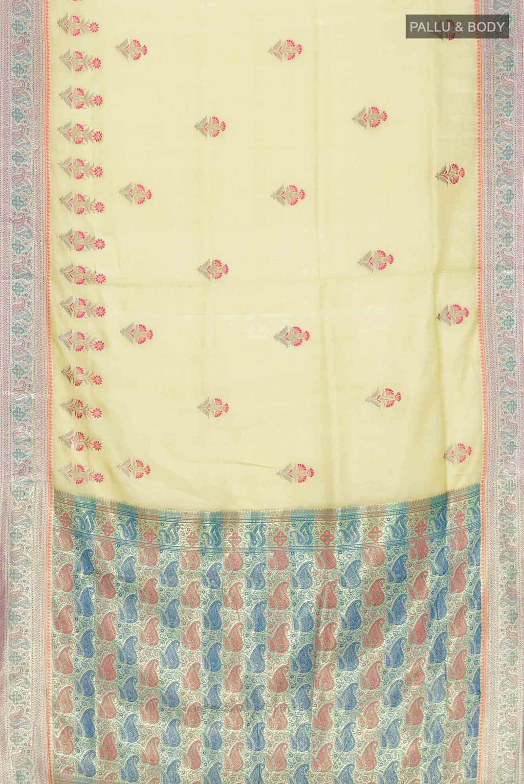 Green Banarasi Tussar Silk Saree