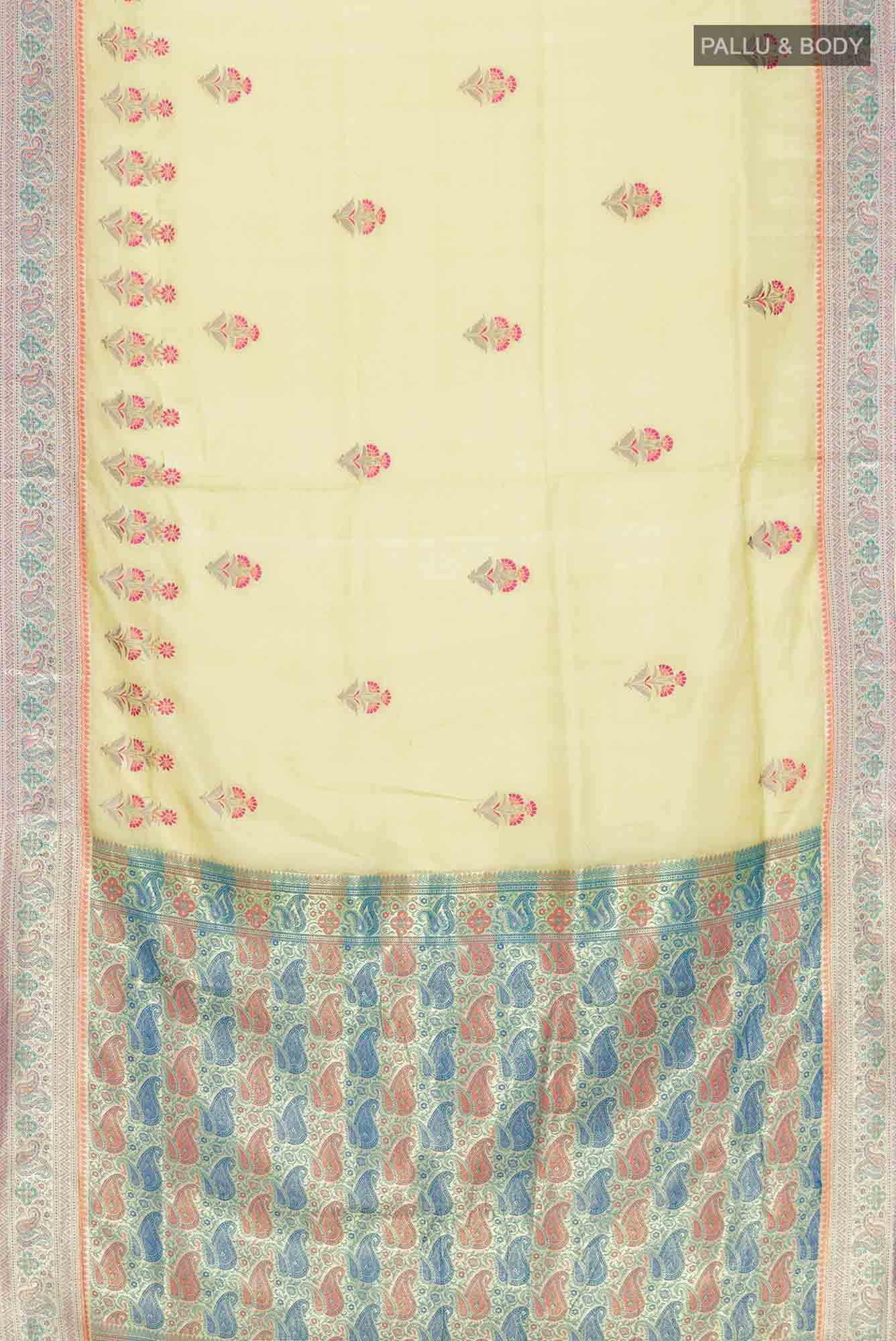 Green Banarasi Tussar Silk Saree
