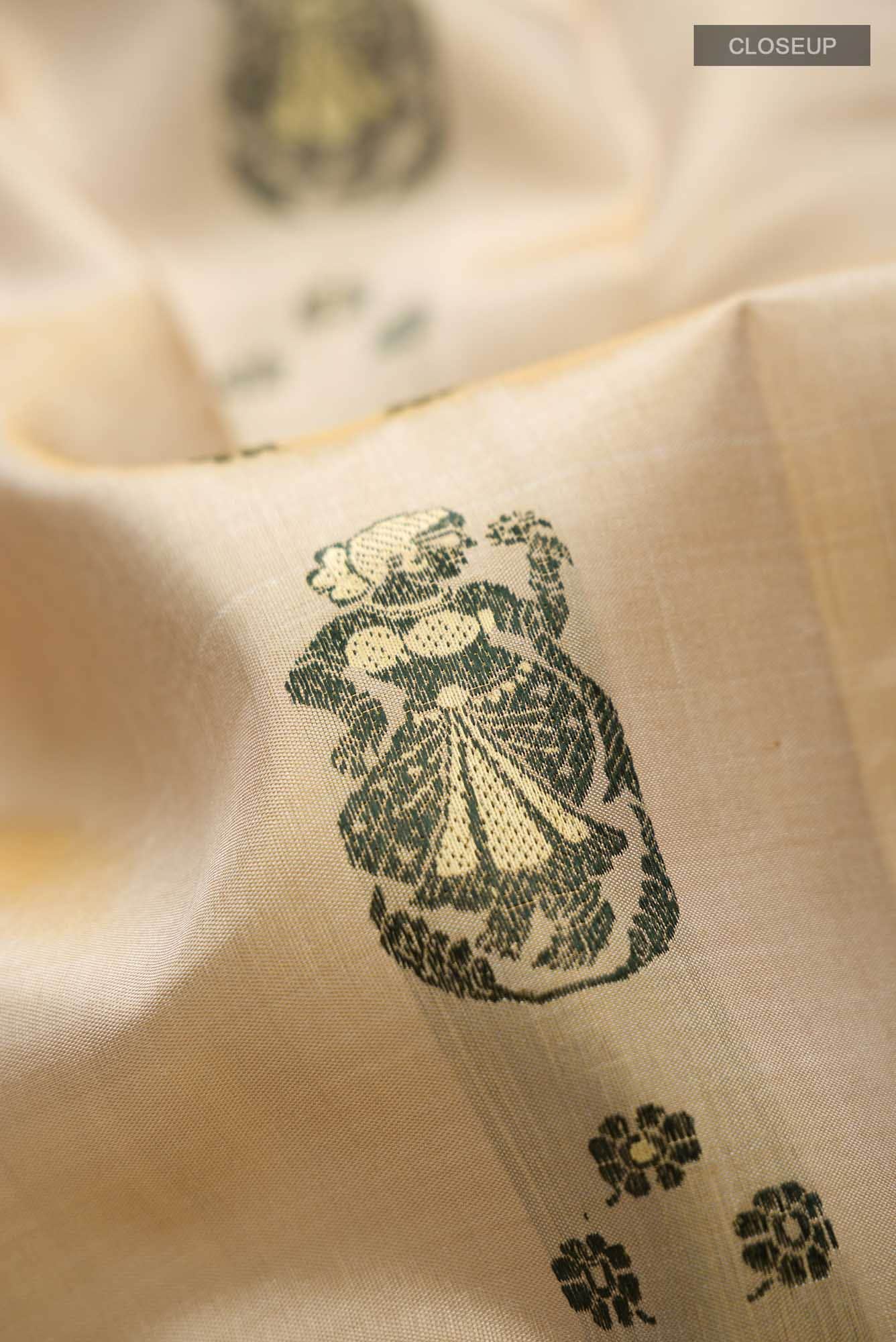 Beige Baluchari Silk Saree