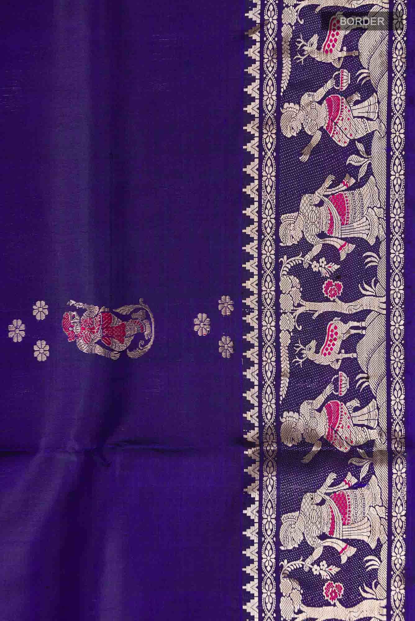 Blue Baluchari Silk Saree