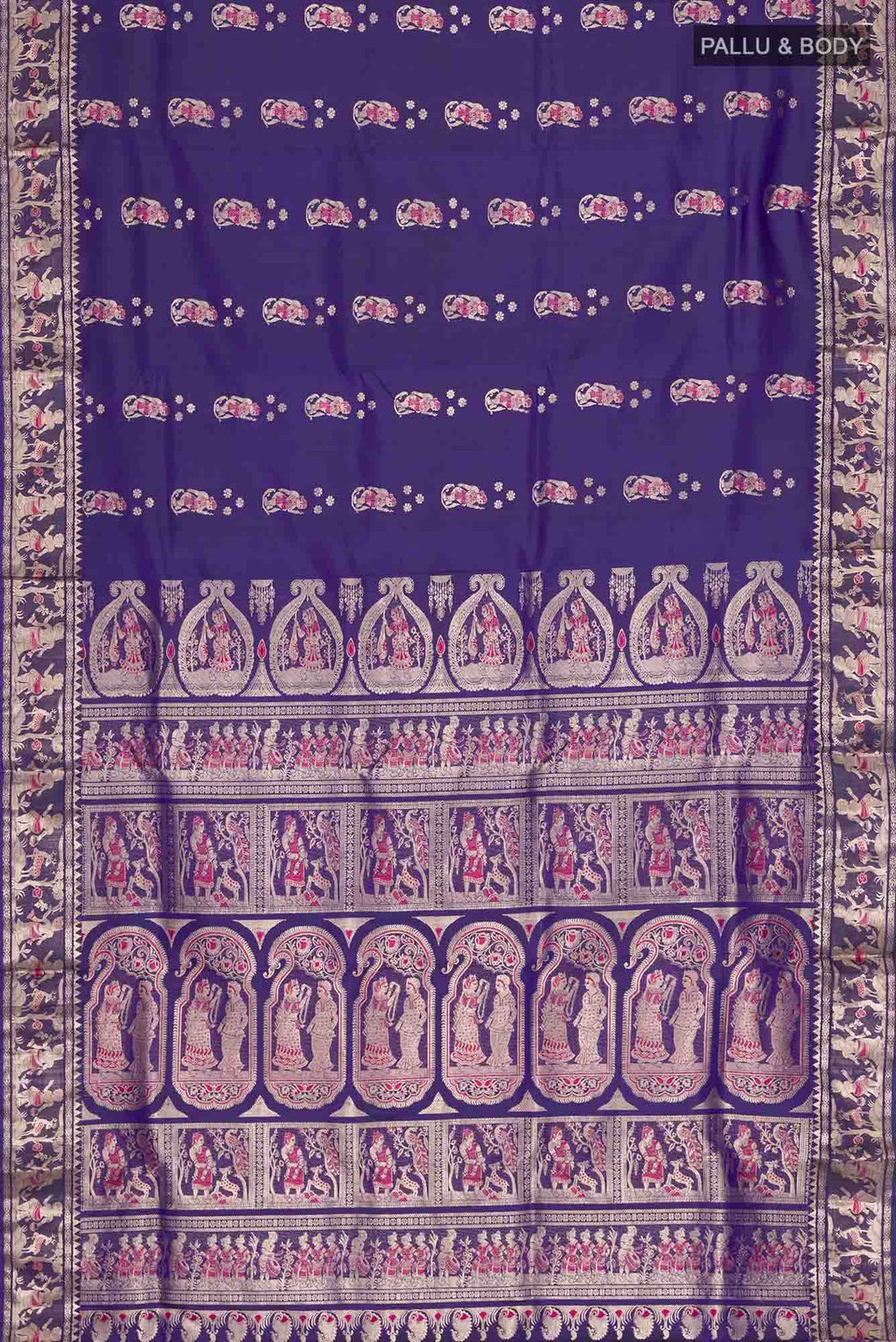 Blue Baluchari Silk Saree