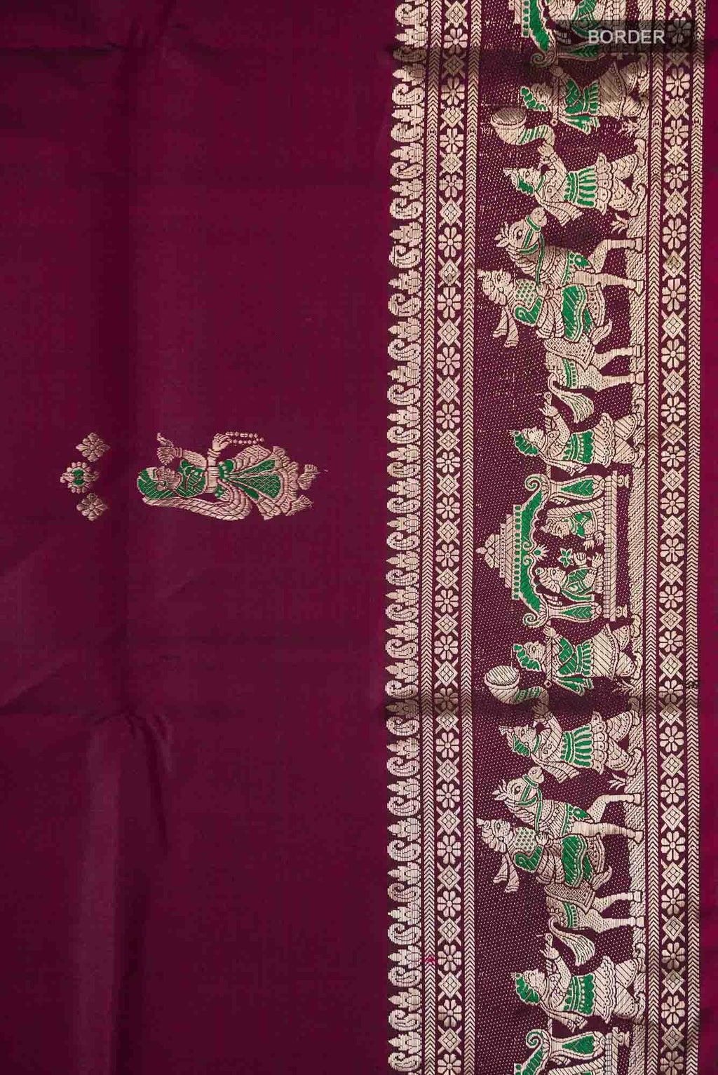 Purple Baluchari Silk Saree