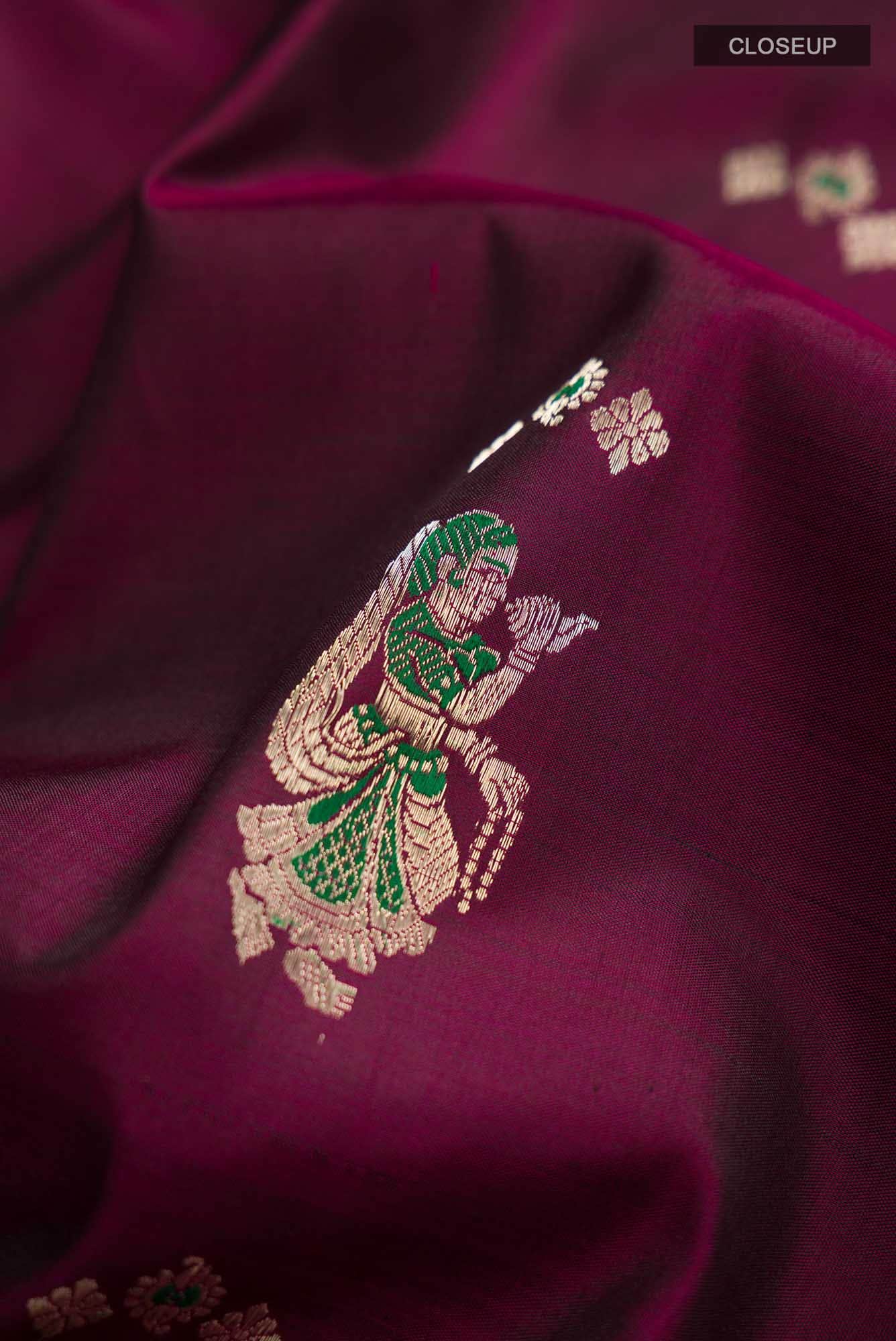 Purple Baluchari Silk Saree