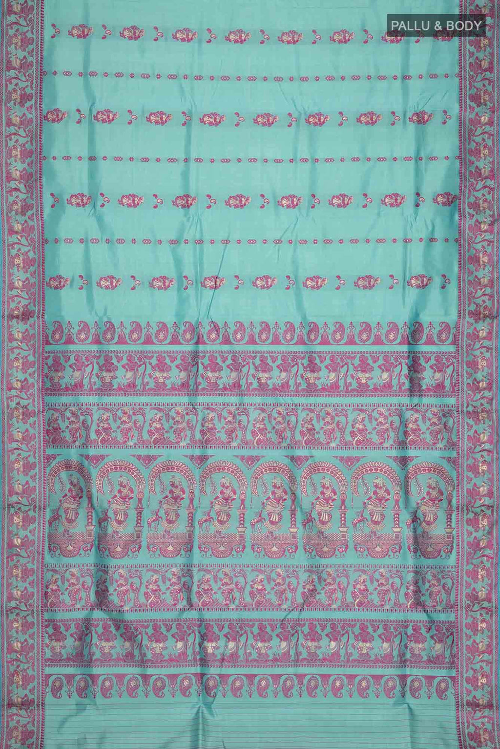 Blue Baluchari Silk Saree