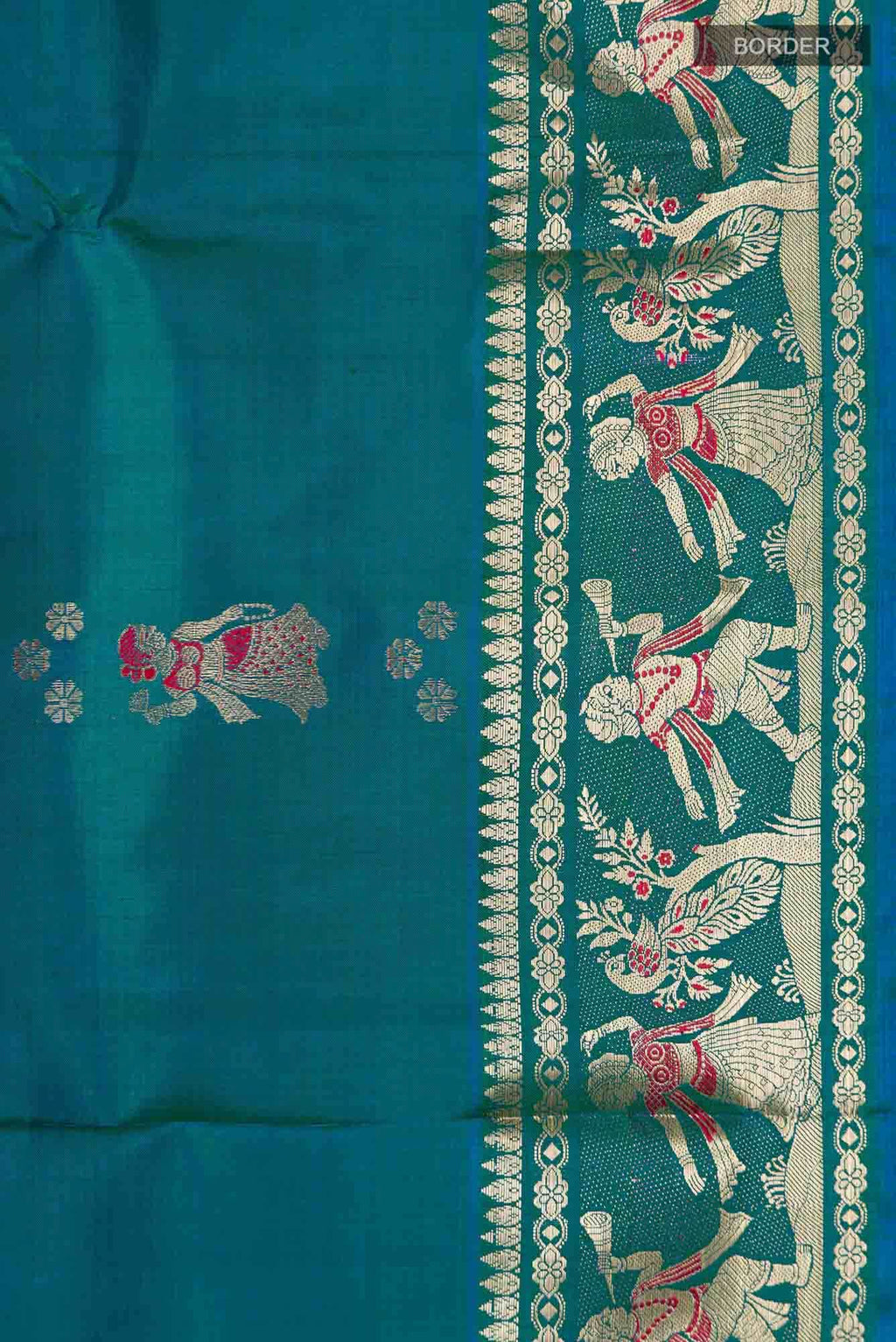 Blue Baluchari Silk Saree
