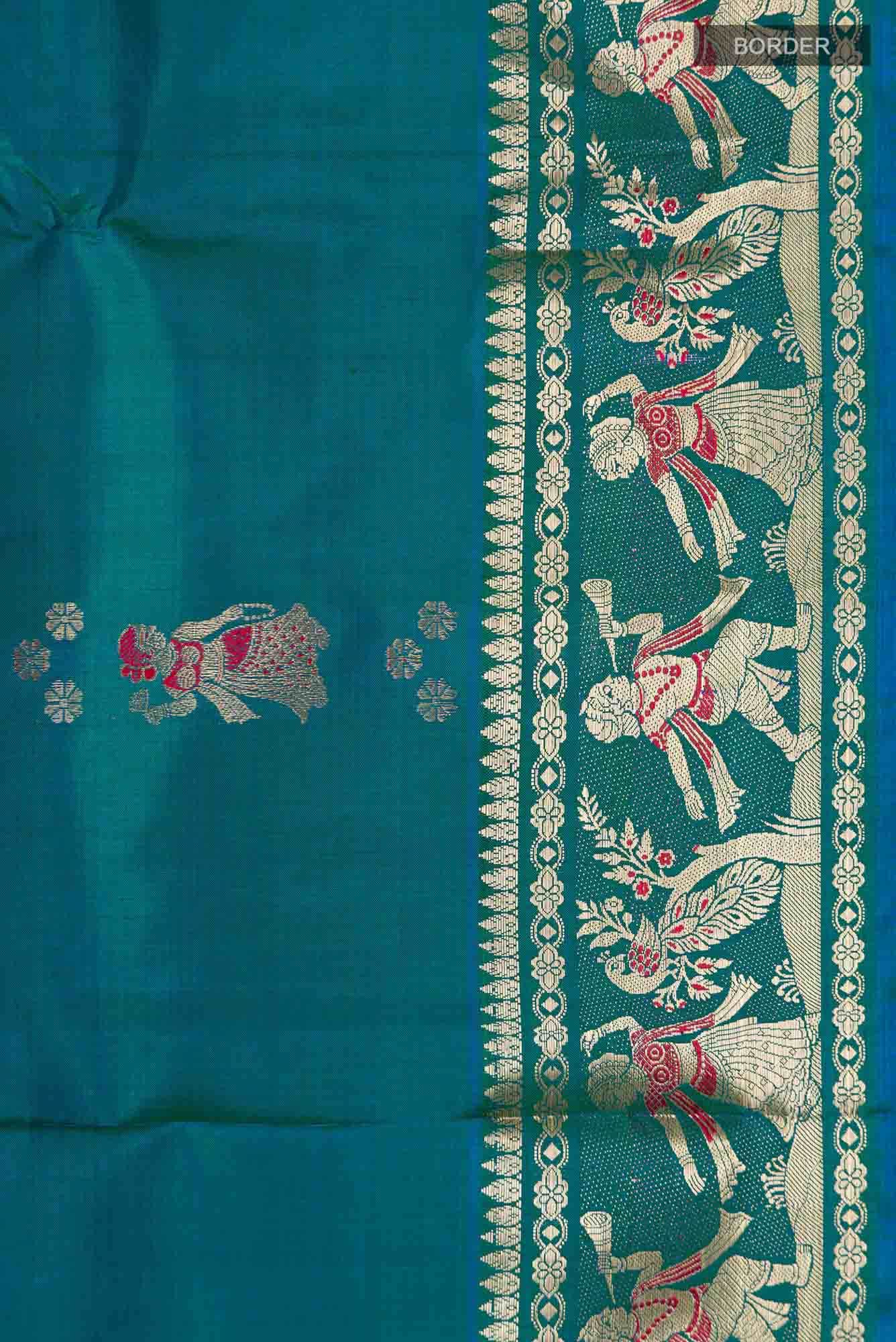 Blue Baluchari Silk Saree
