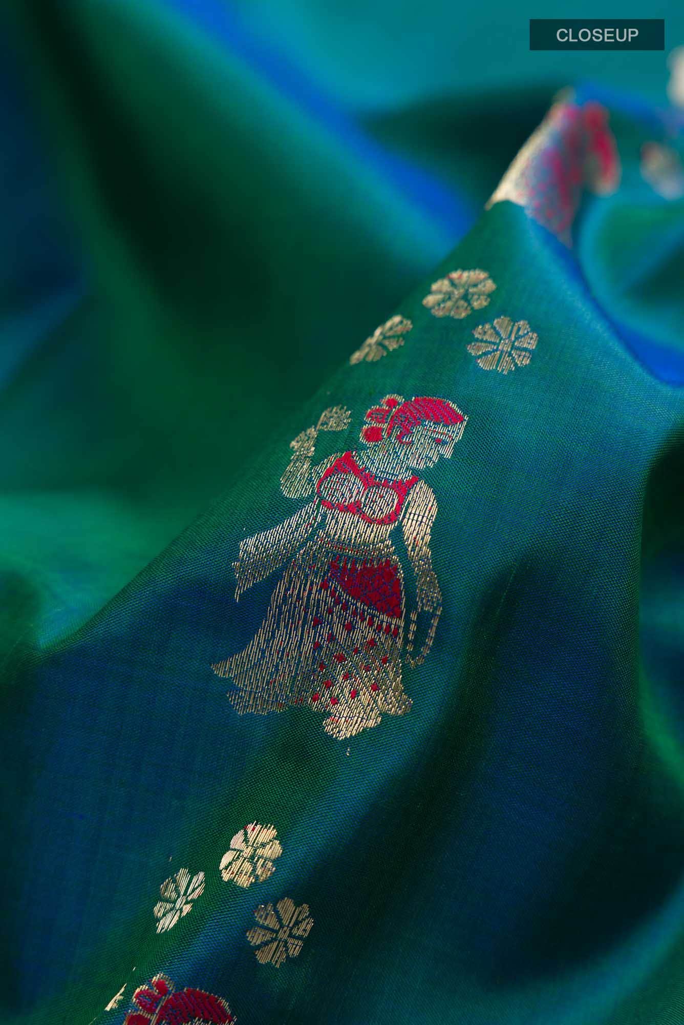 Blue Baluchari Silk Saree