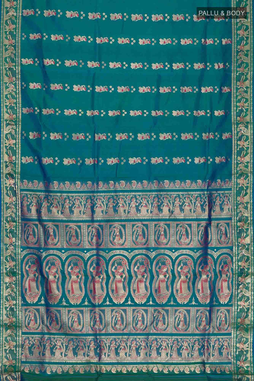 Blue Baluchari Silk Saree