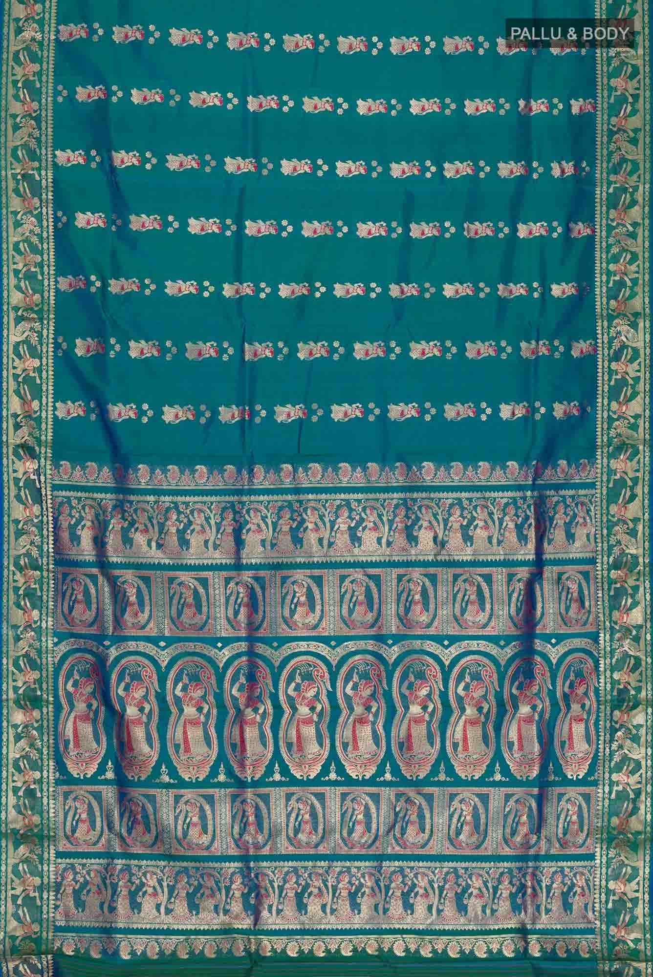 Blue Baluchari Silk Saree