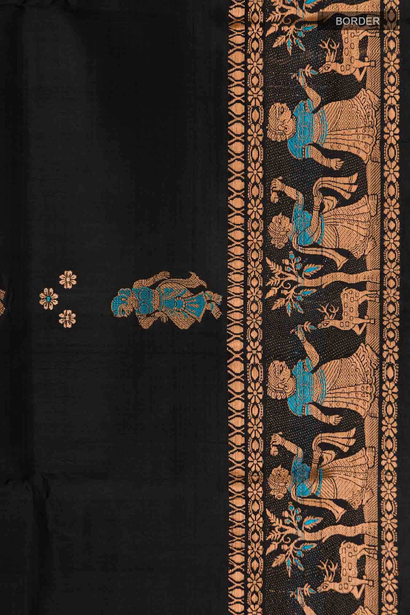 Black Baluchari Silk Saree