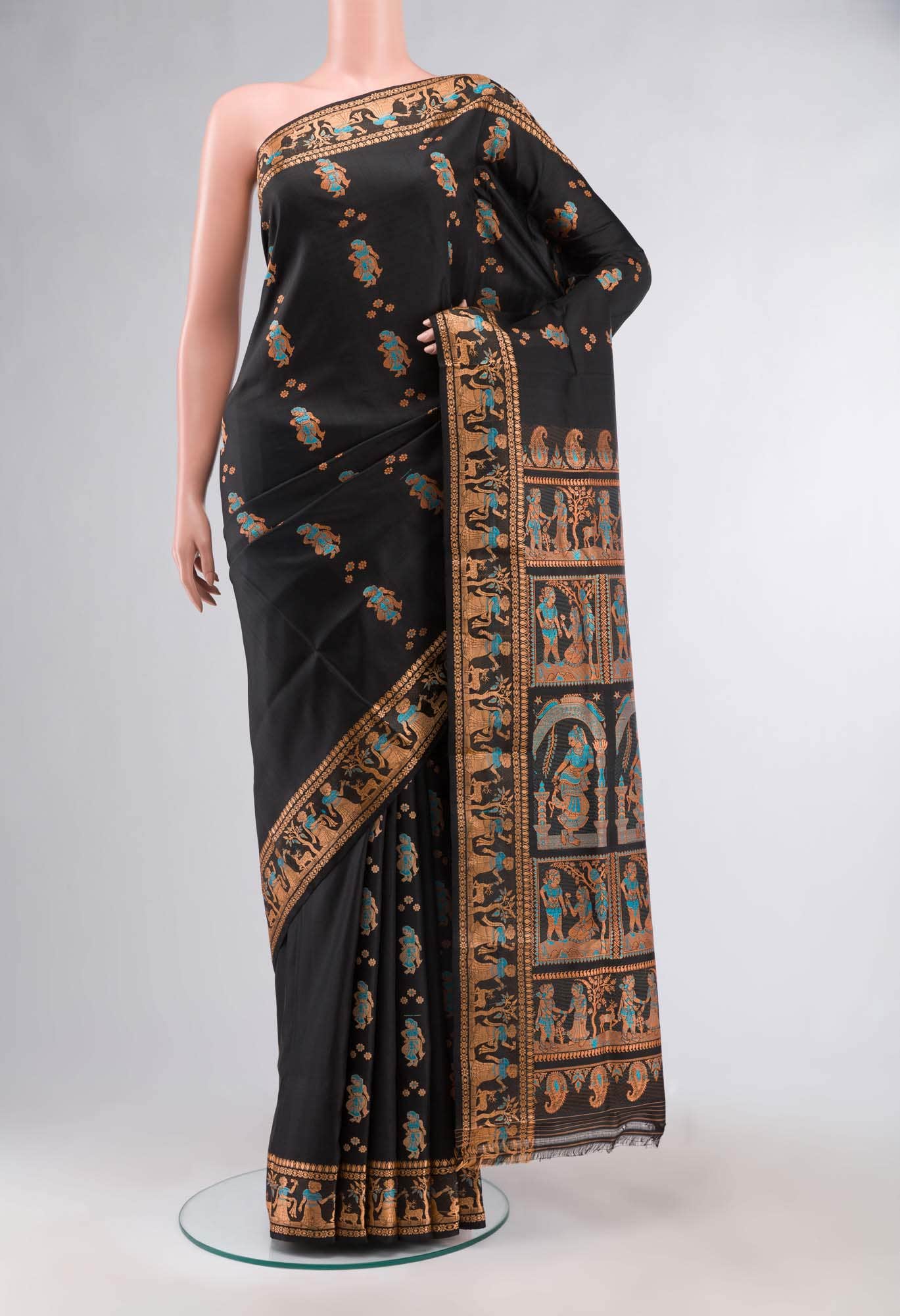 Black Baluchari Silk Saree
