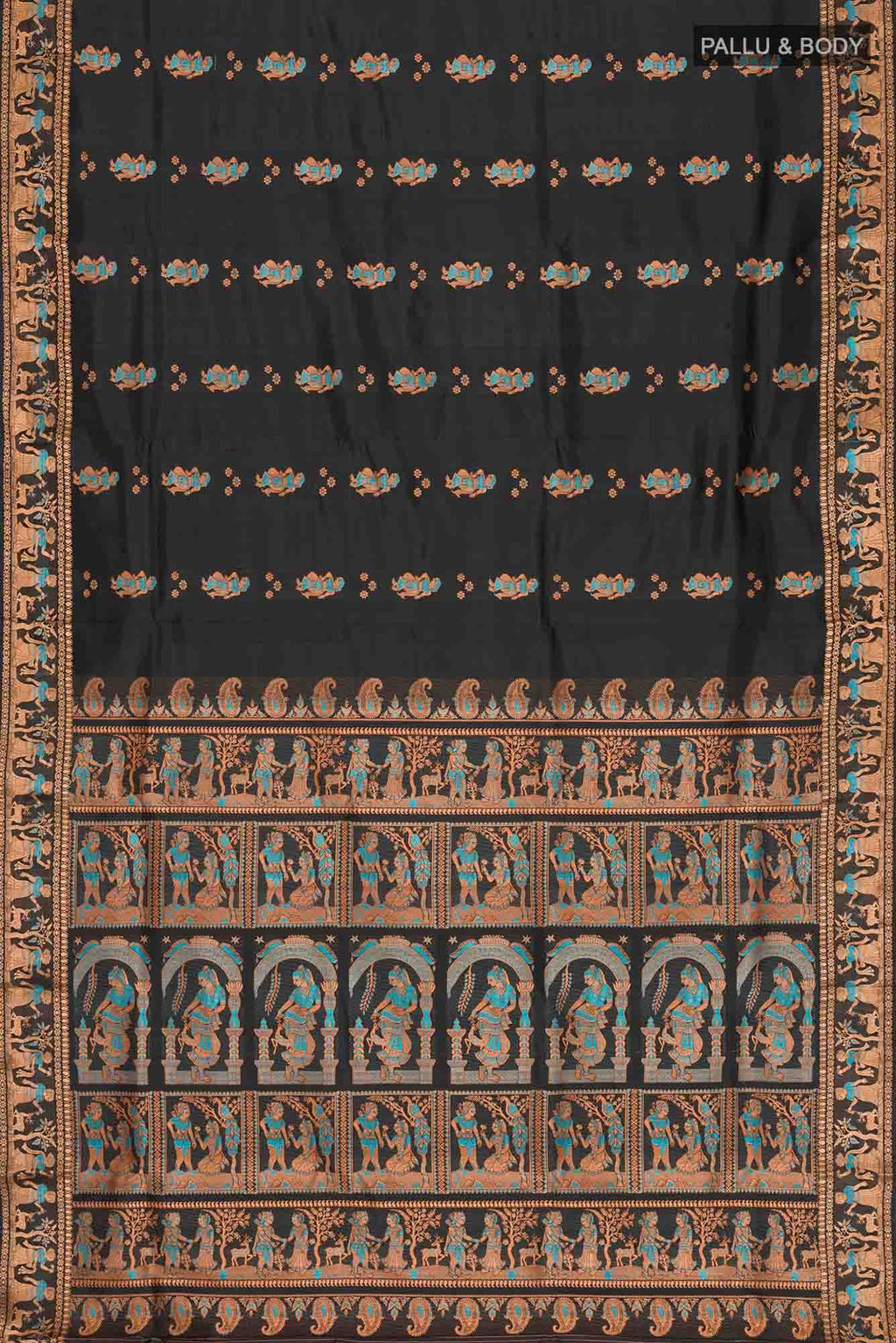Black Baluchari Silk Saree