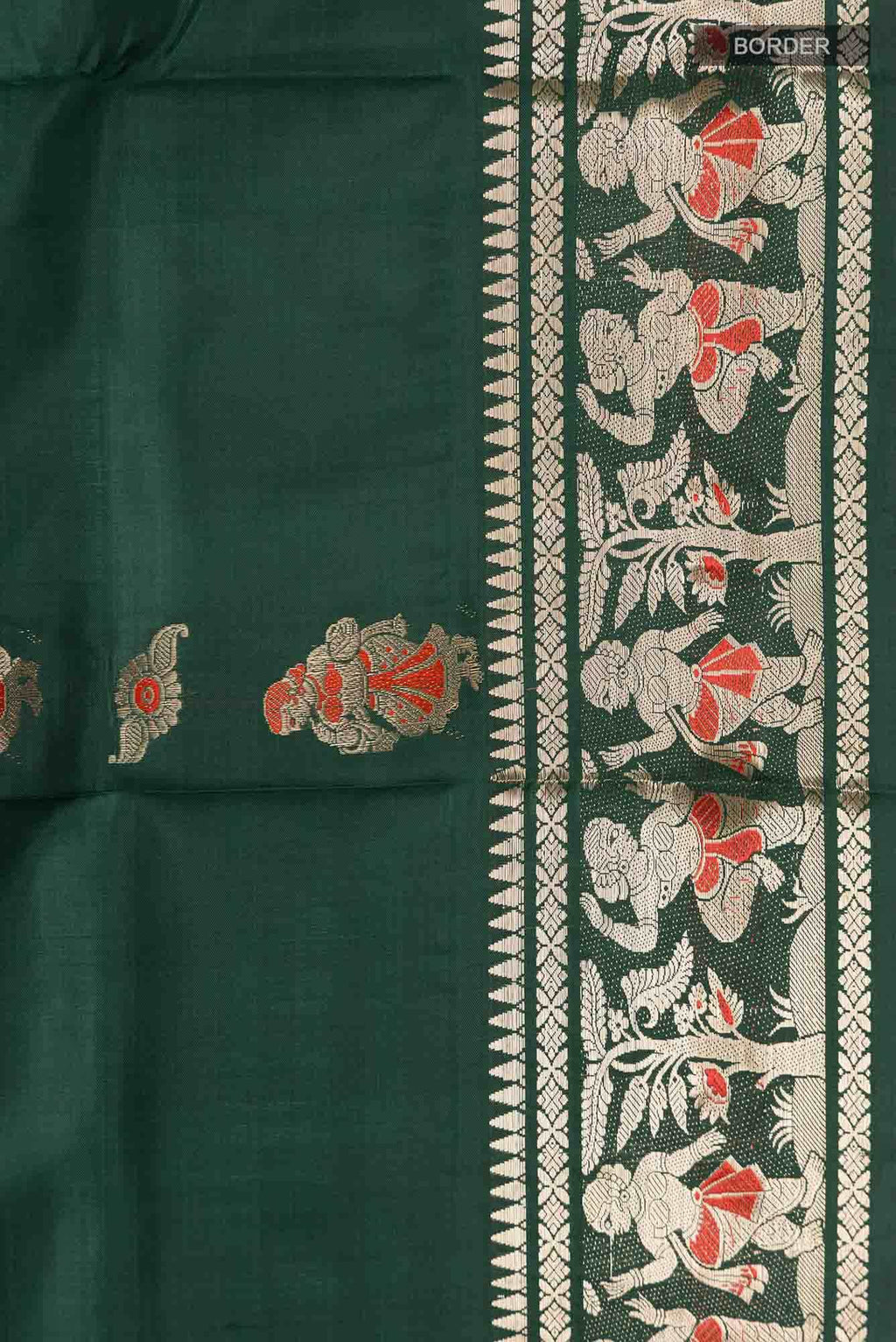 Green Baluchari Silk Saree