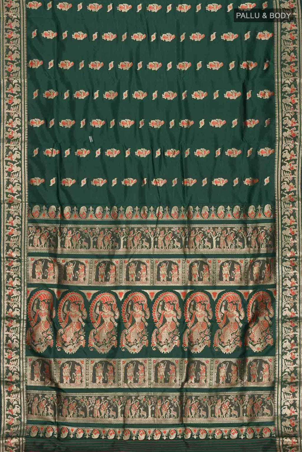 Green Baluchari Silk Saree