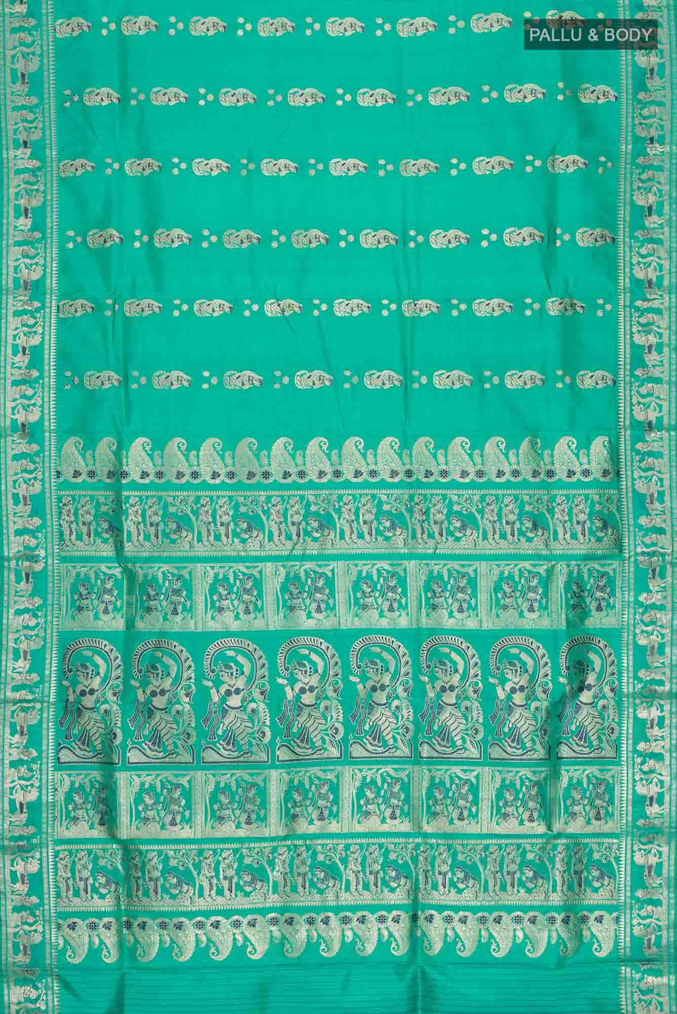 Green Baluchari Silk Saree