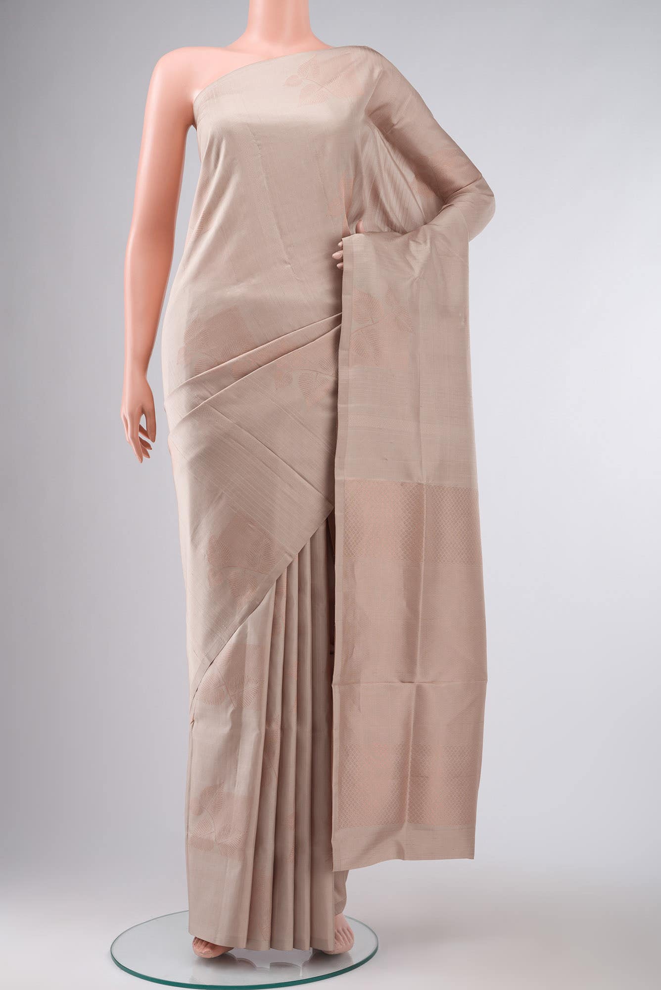 Beige Soft Silk Saree
