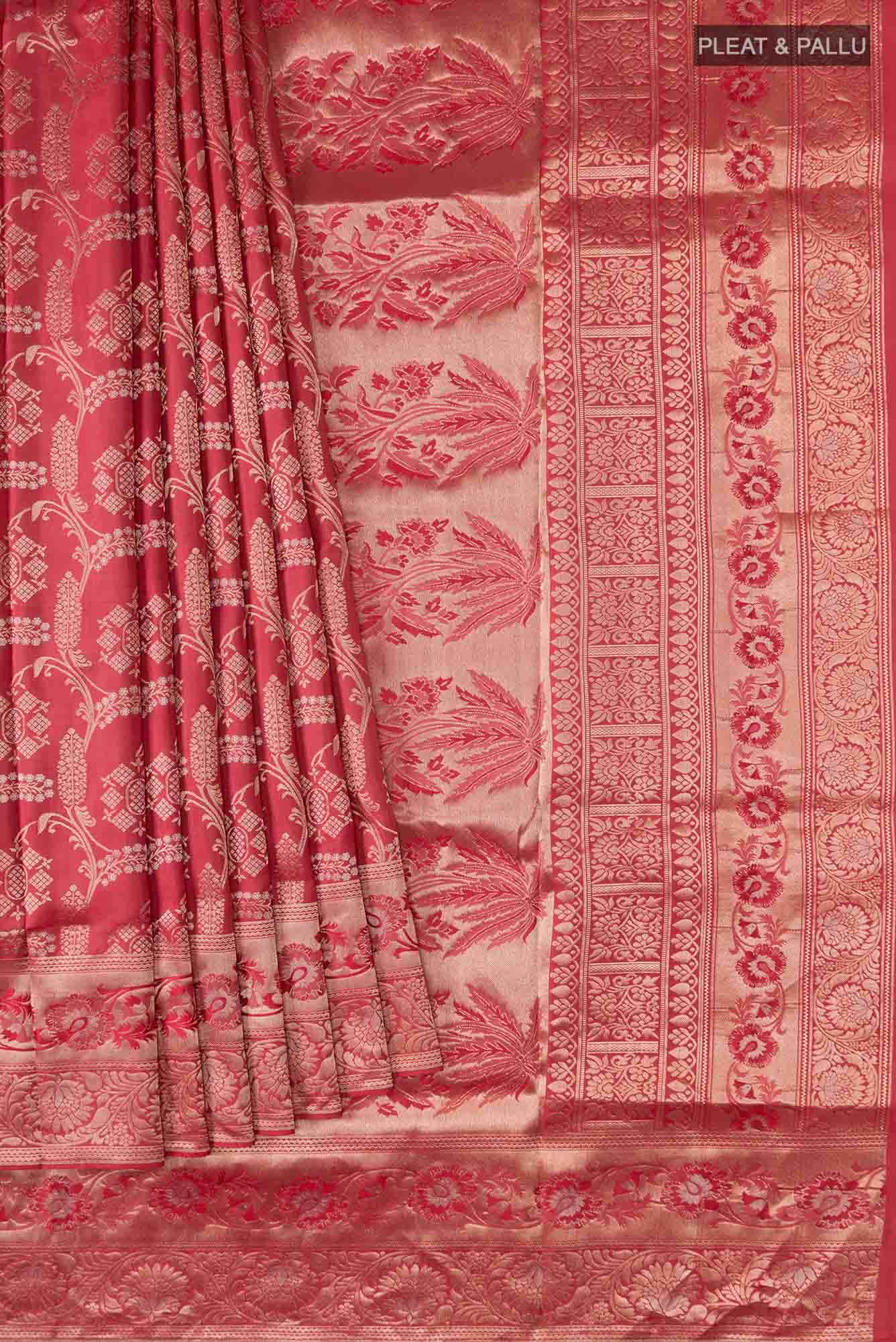 Coral Soft Silk Saree