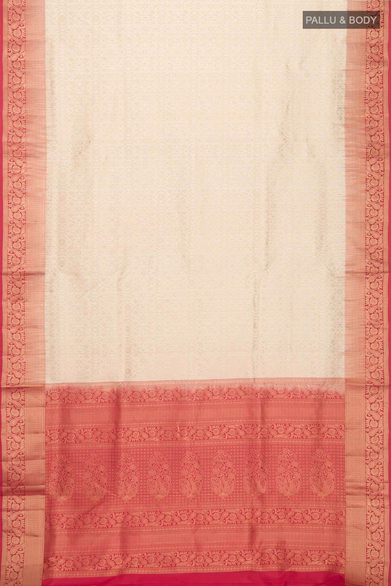 Cream Soft Silk Saree