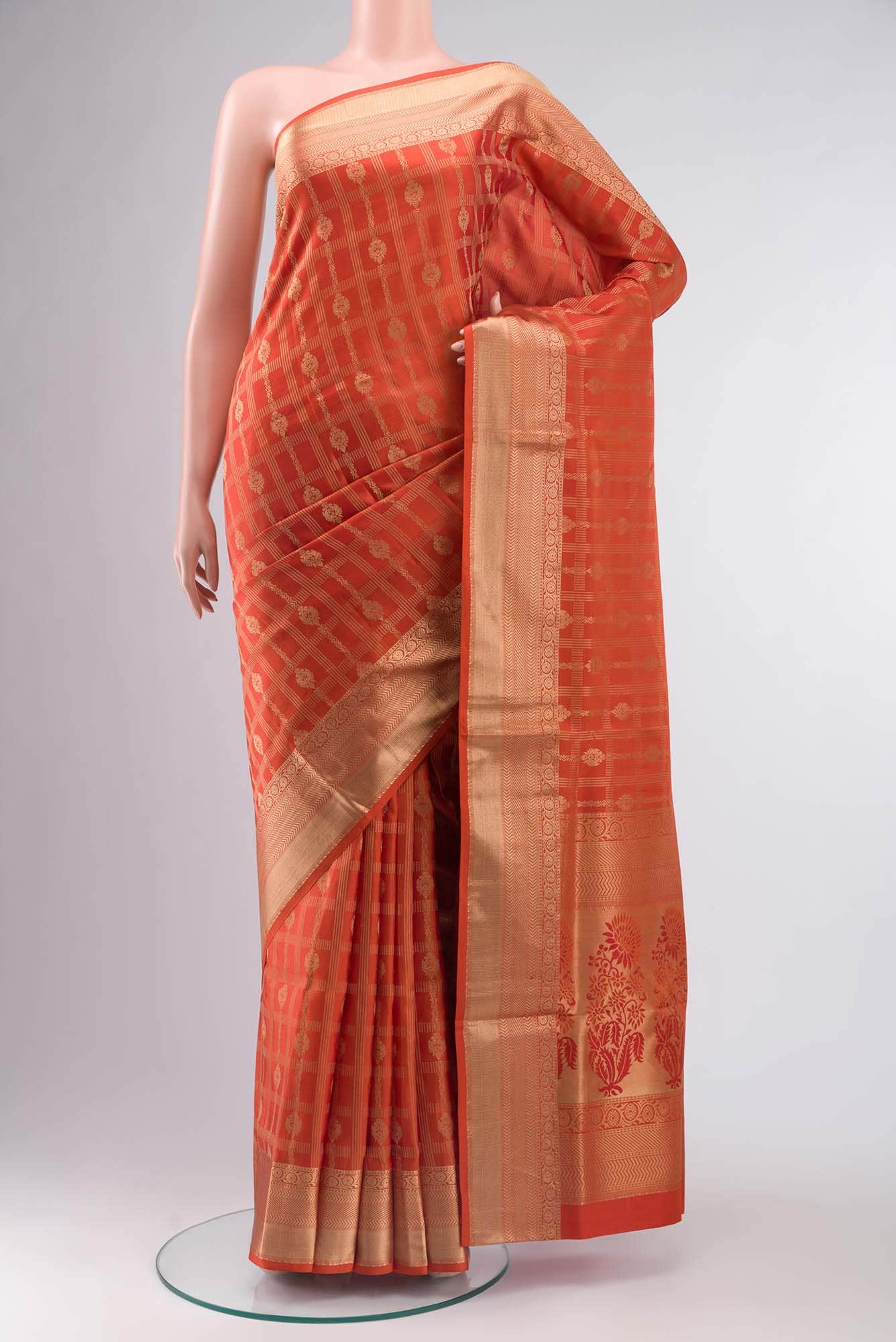 Orange Soft Silk Saree