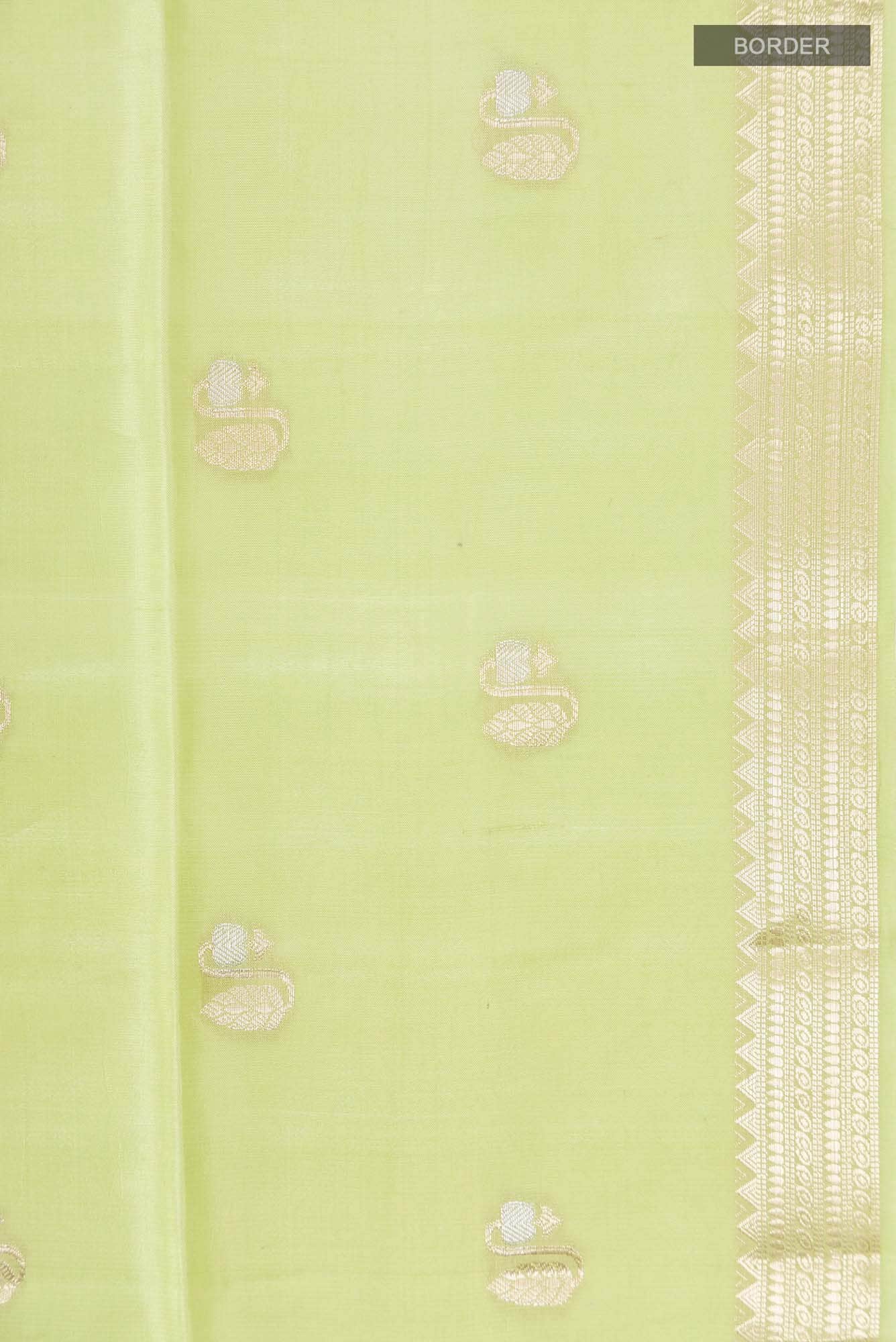Green Banarasi Raw Silk Saree