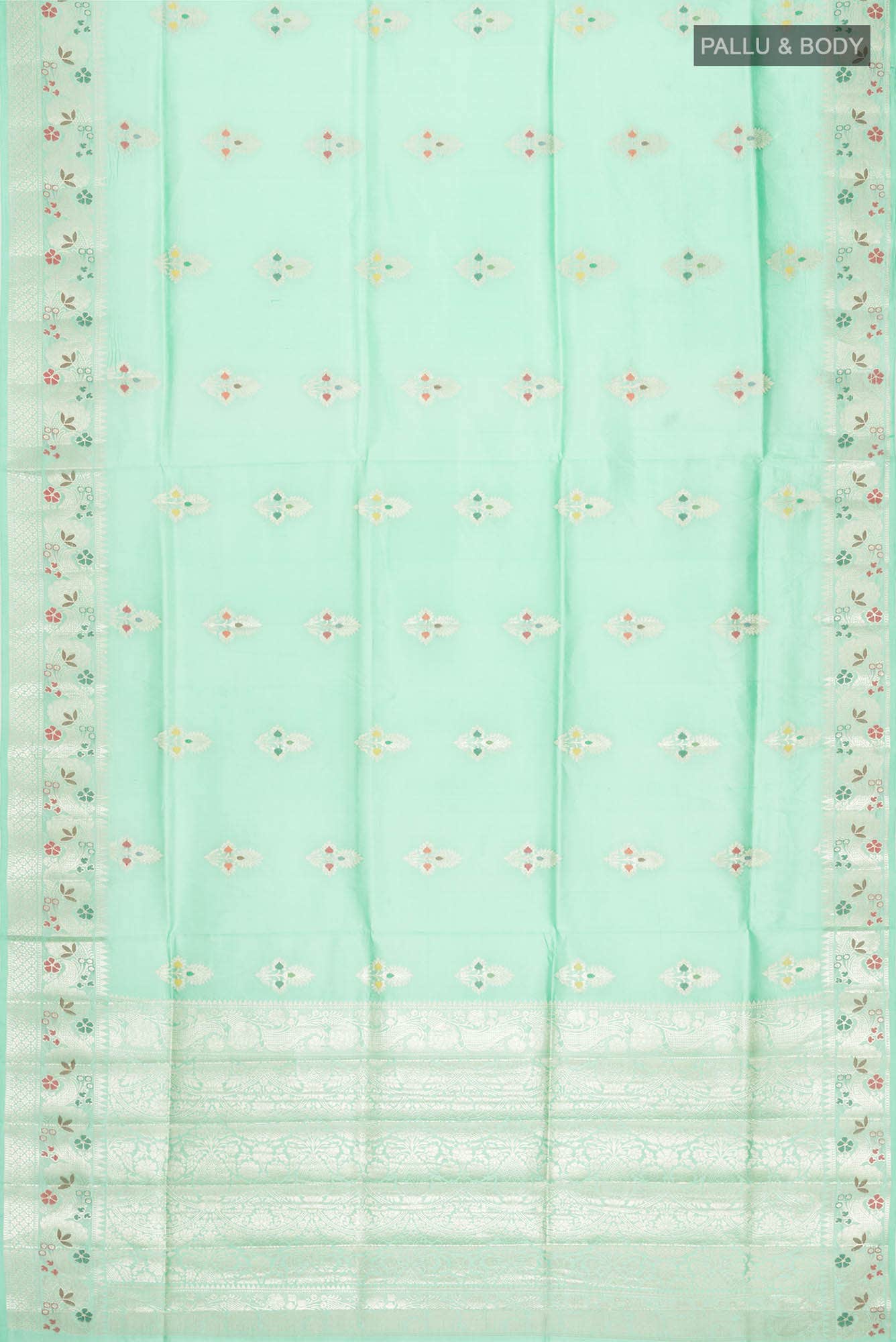 Green Banarasi Raw Silk Saree
