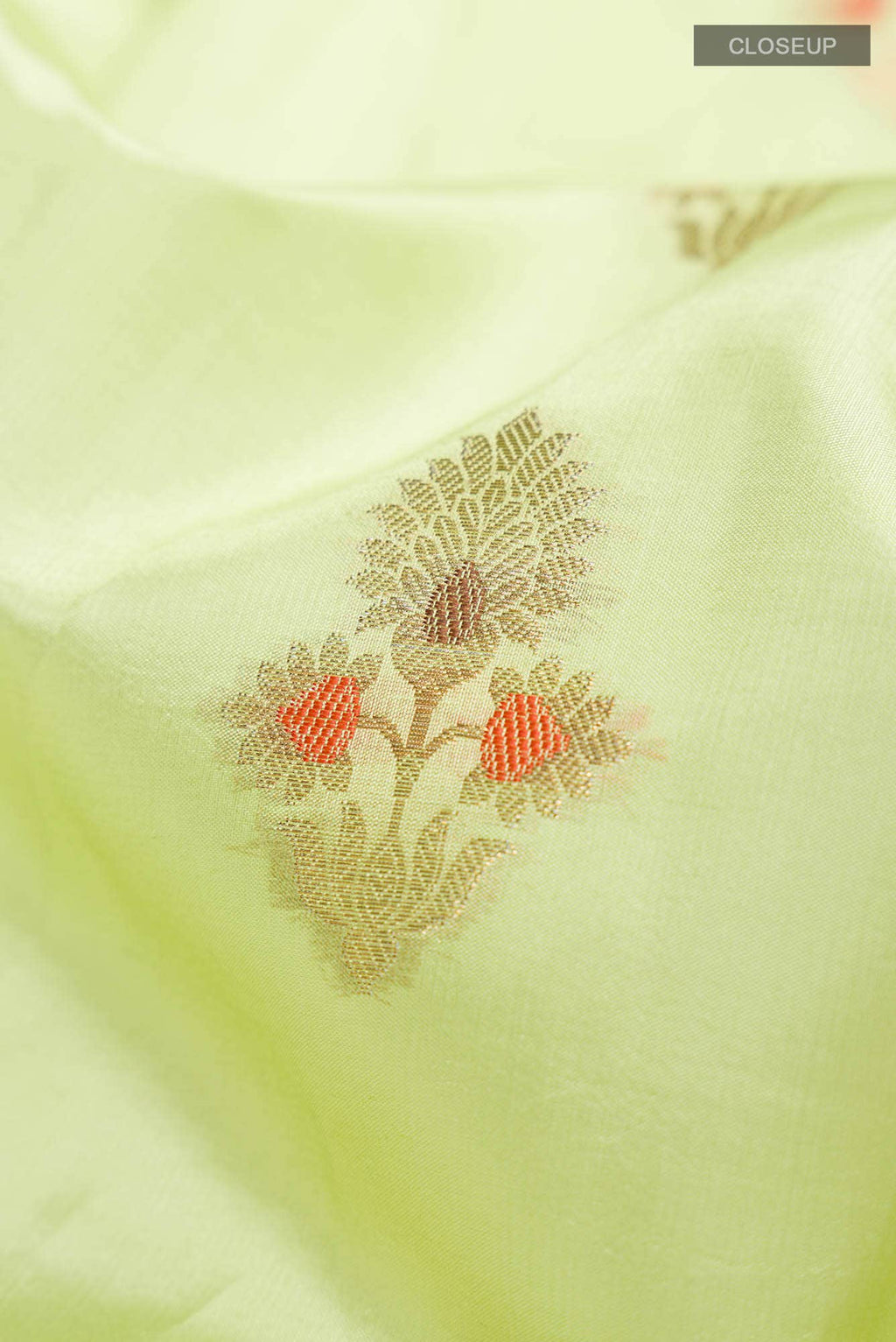 Green Banarasi Raw Silk Saree