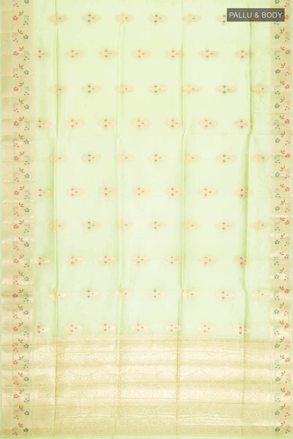 Green Banarasi Raw Silk Saree
