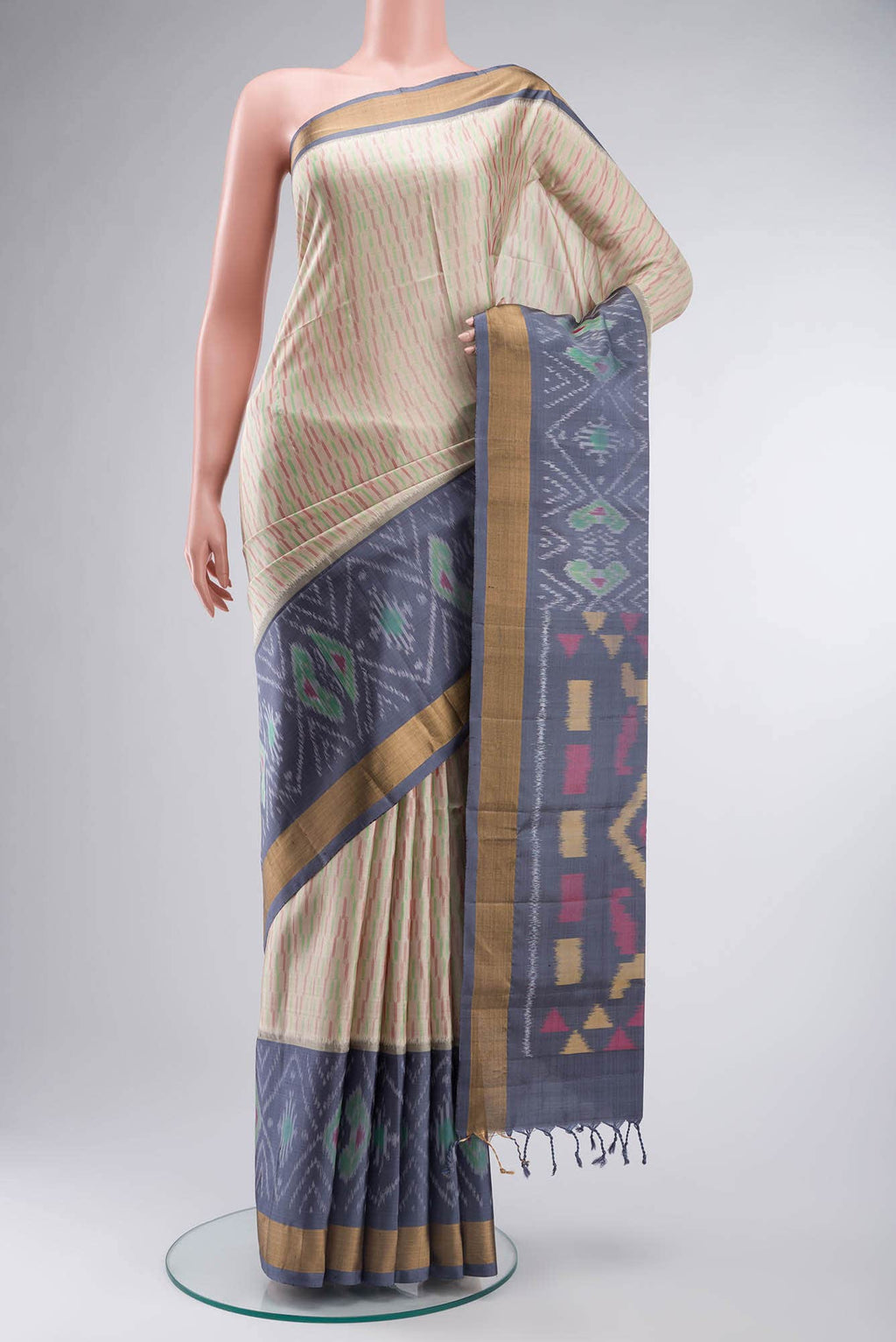 Beige Soft Silk Saree