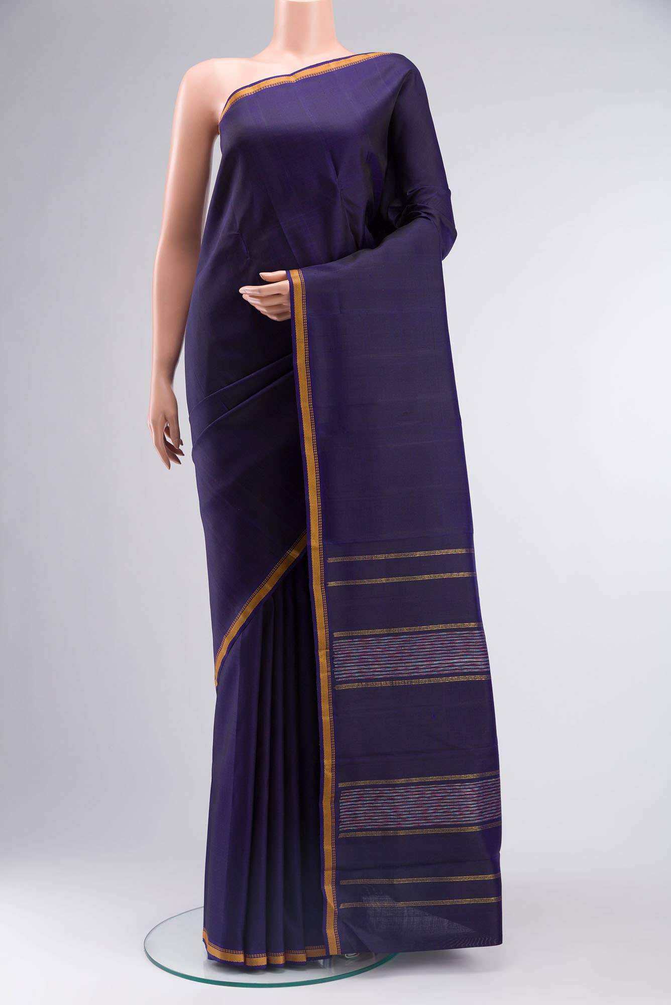 Blue Kanchipuram Silk Saree