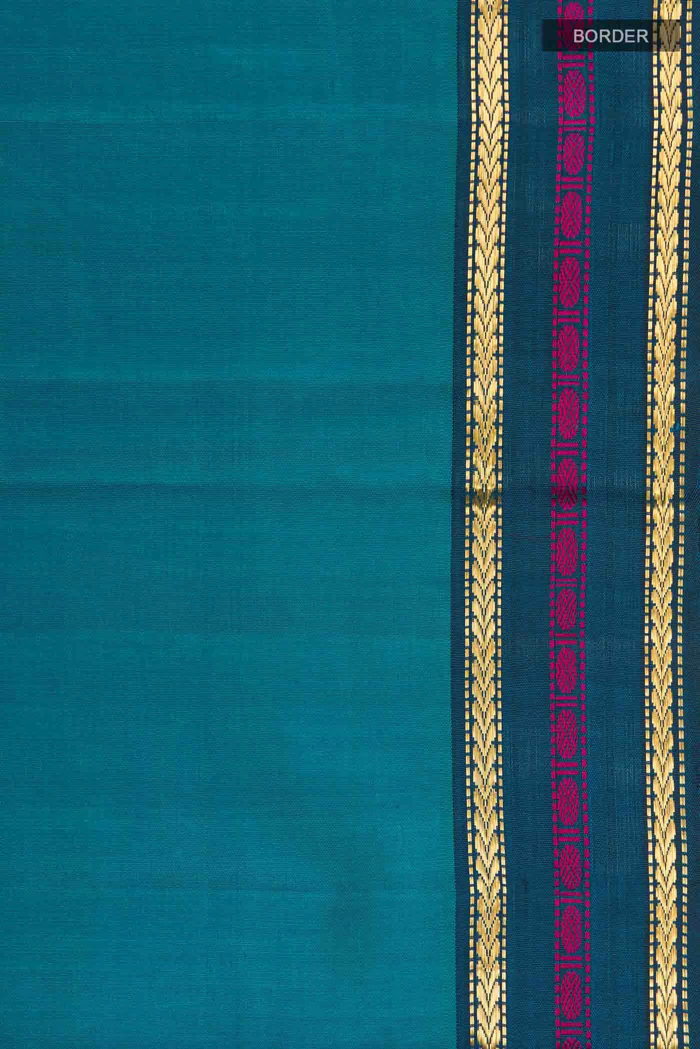 Blue Kanchipuram Silk Saree